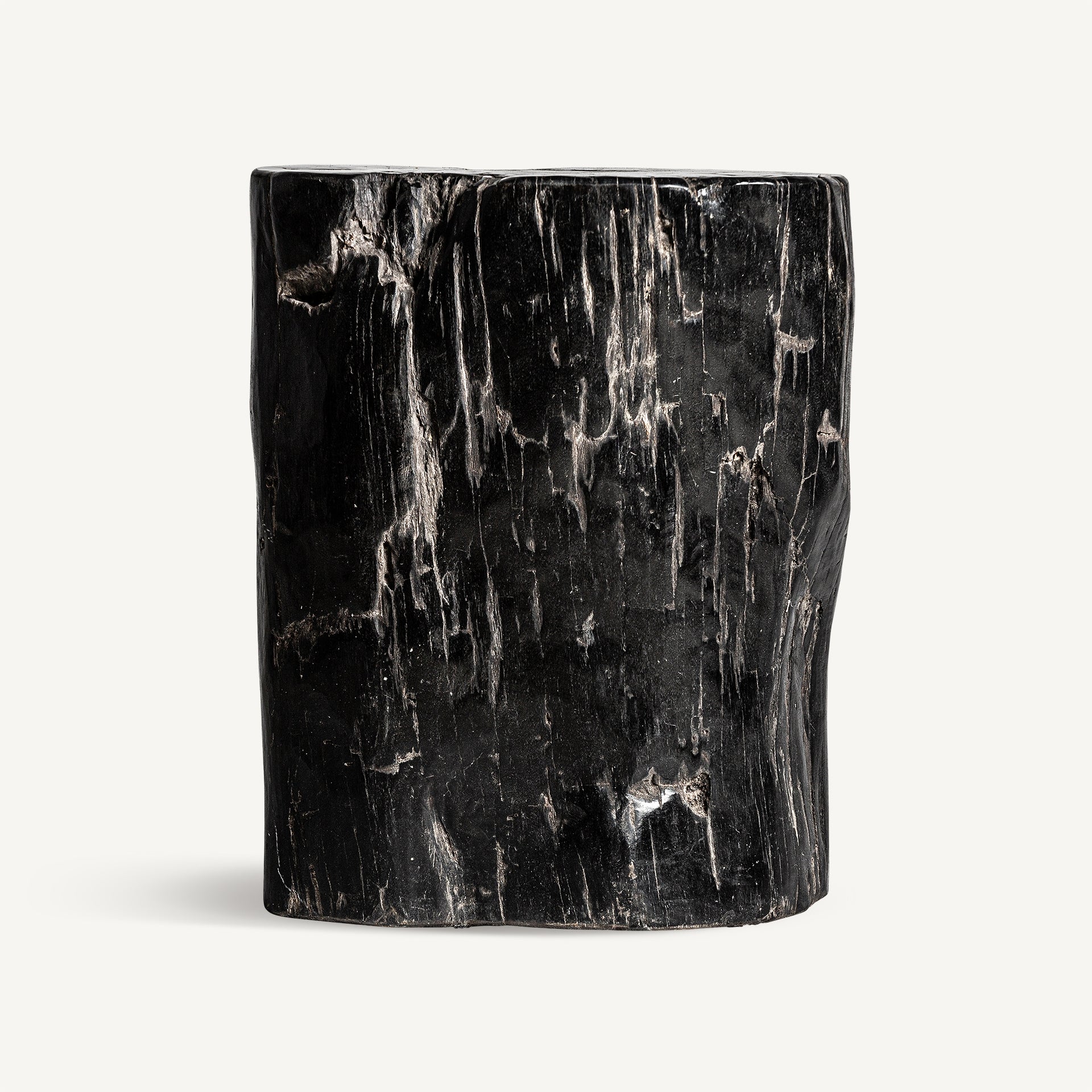 TELTI Side Table Black Petrified Wood