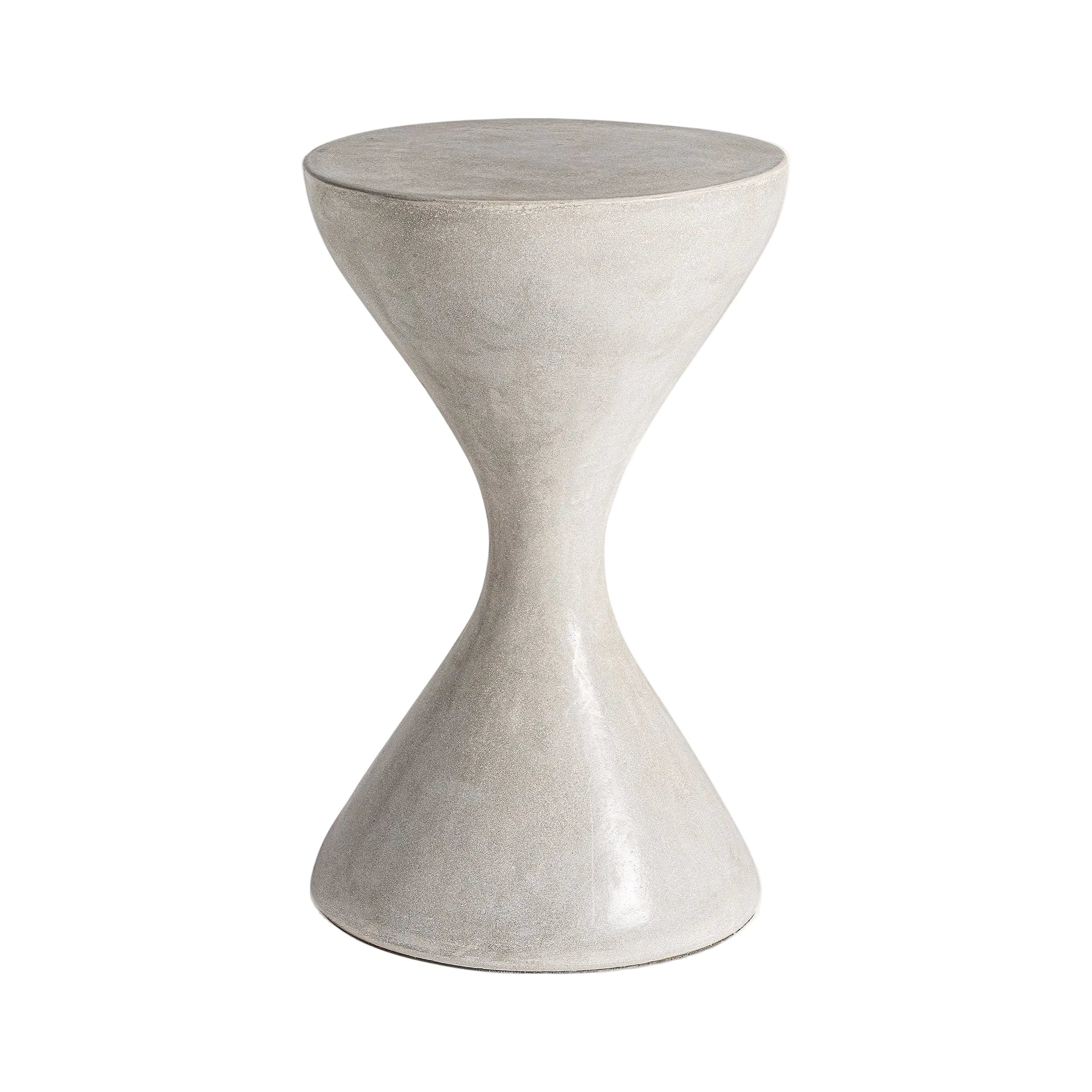 TELFS Gray Hourglass Side Table