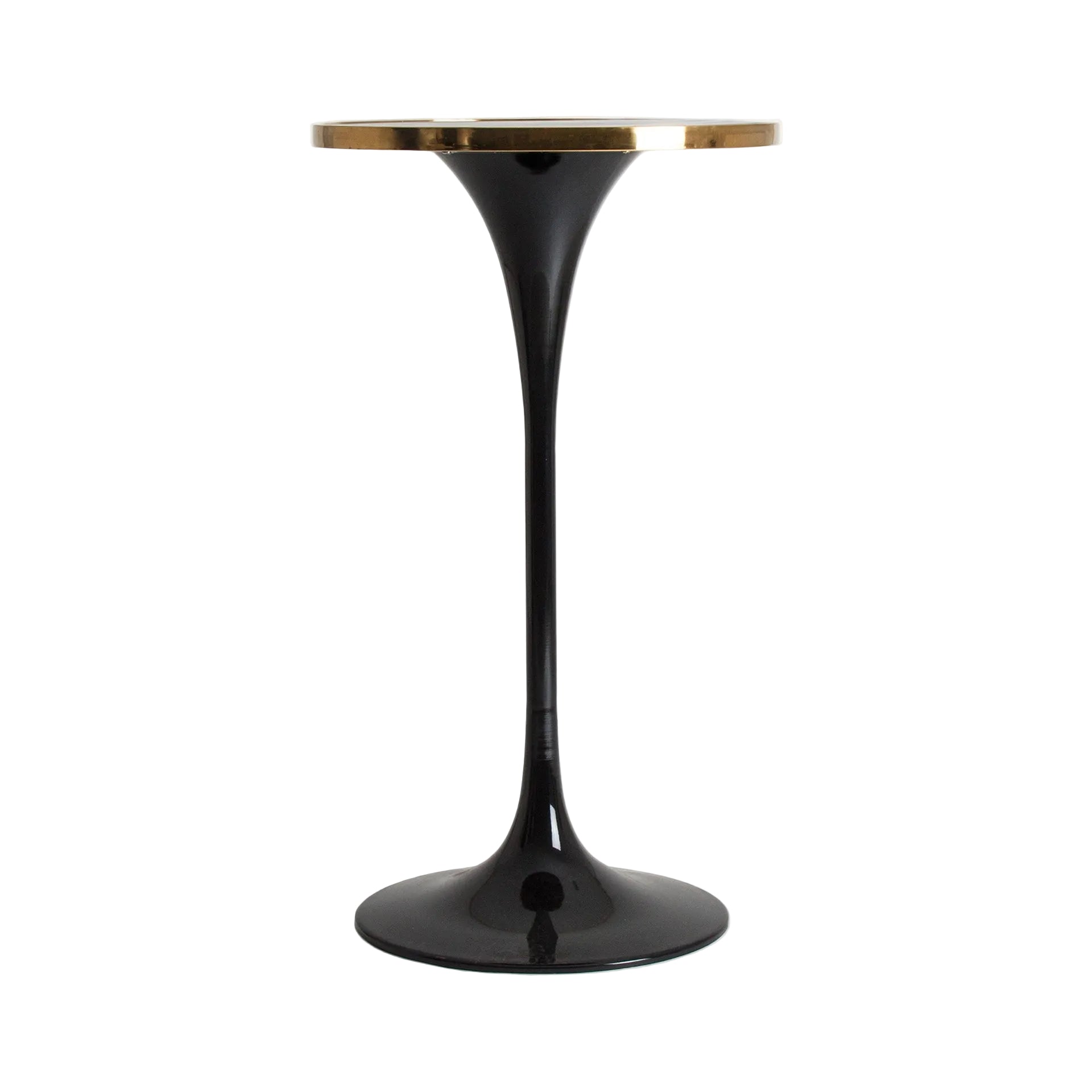 Round Bar Table THAN Black with Gold