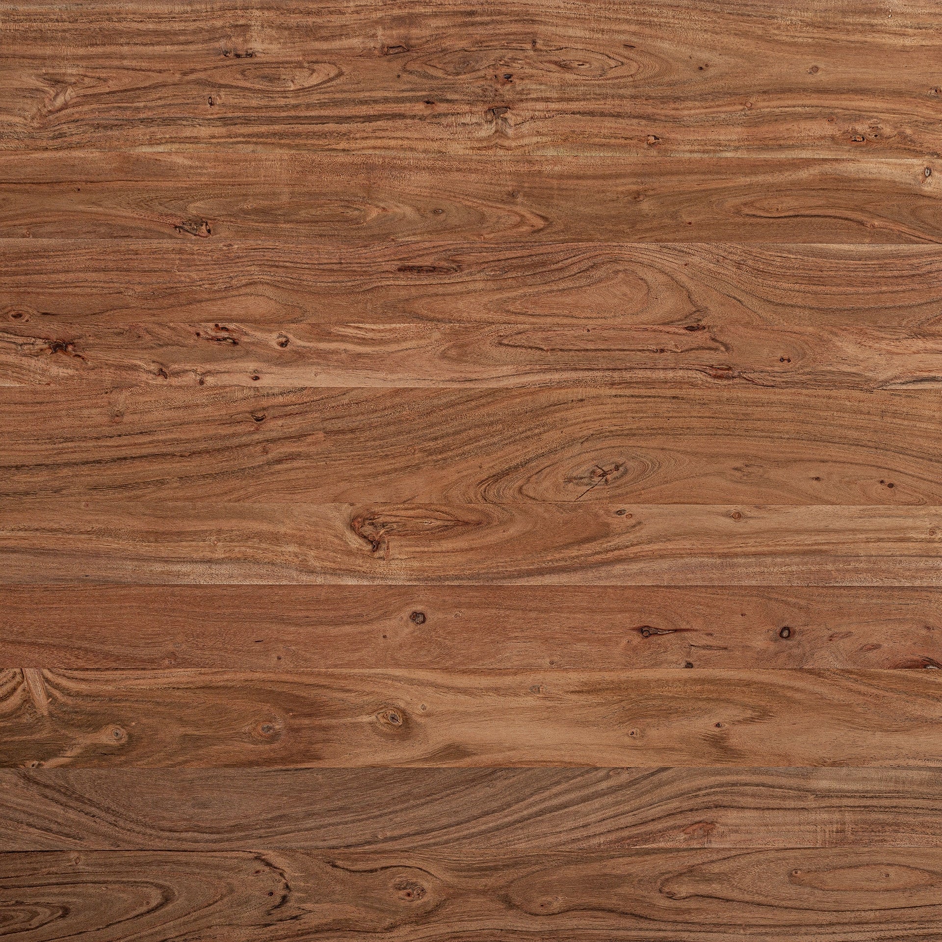 Stůl MULFINGEN akáciové dřevo s černým kovovým podstavcem