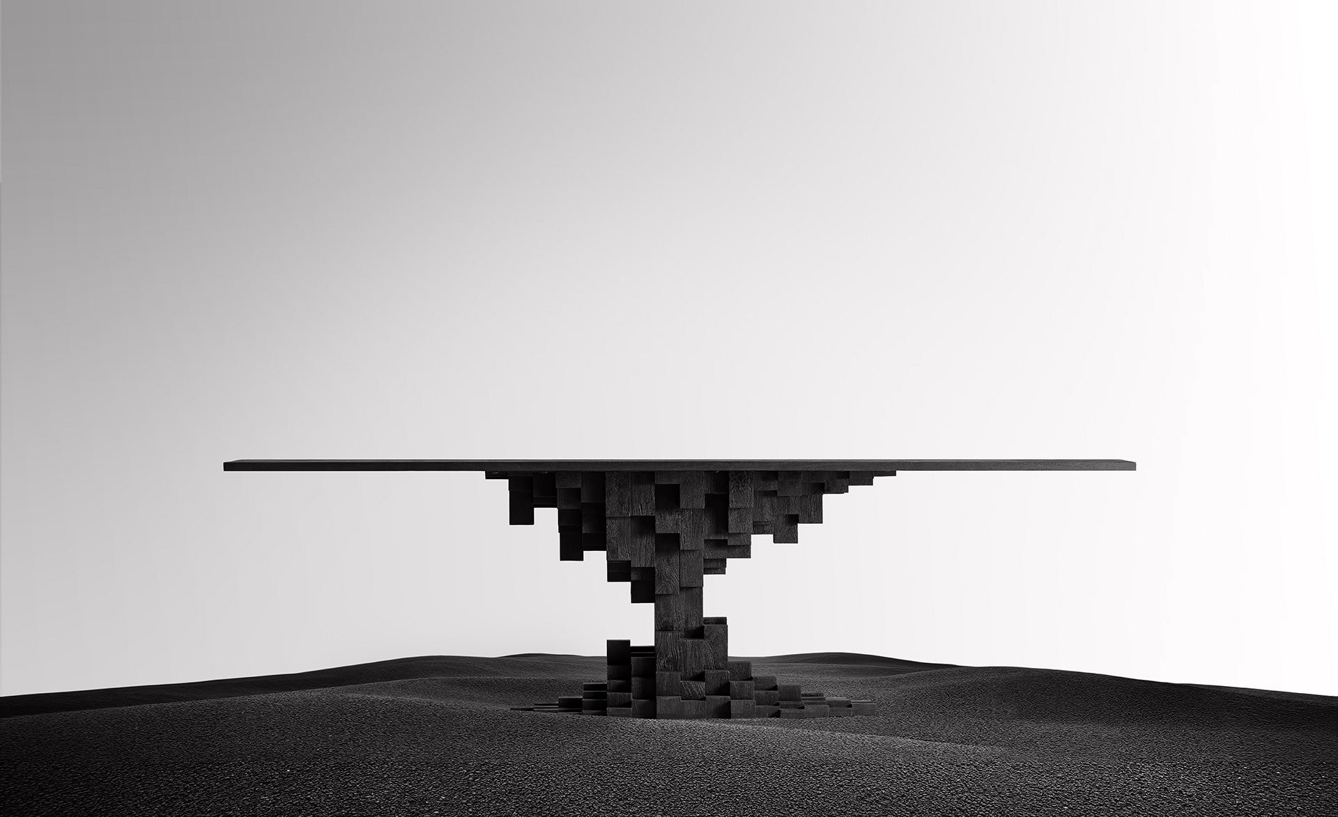 Stůl PÈTRIA černé mango dřevo