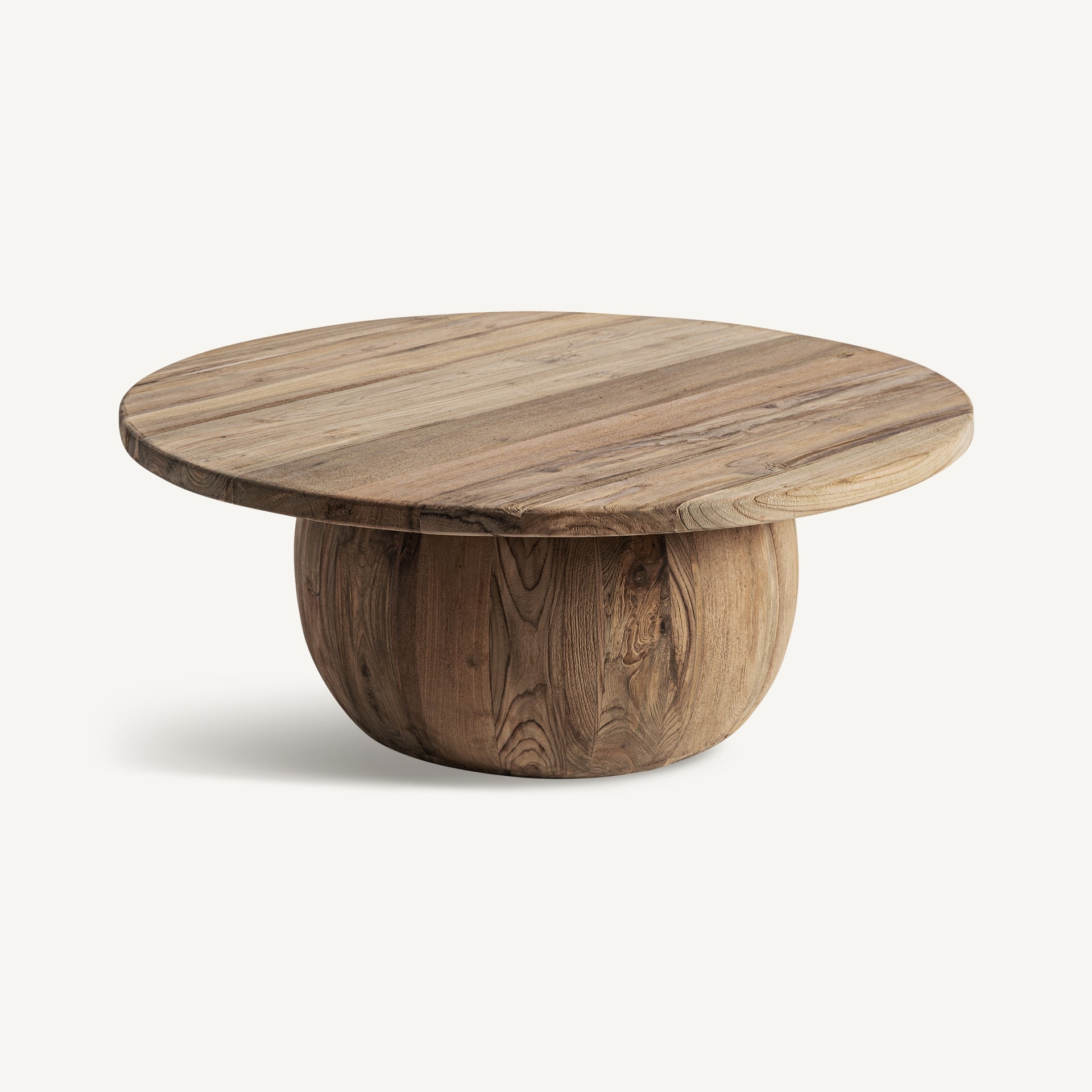 Round Coffee Table ERLOY Recycled Teak Wood