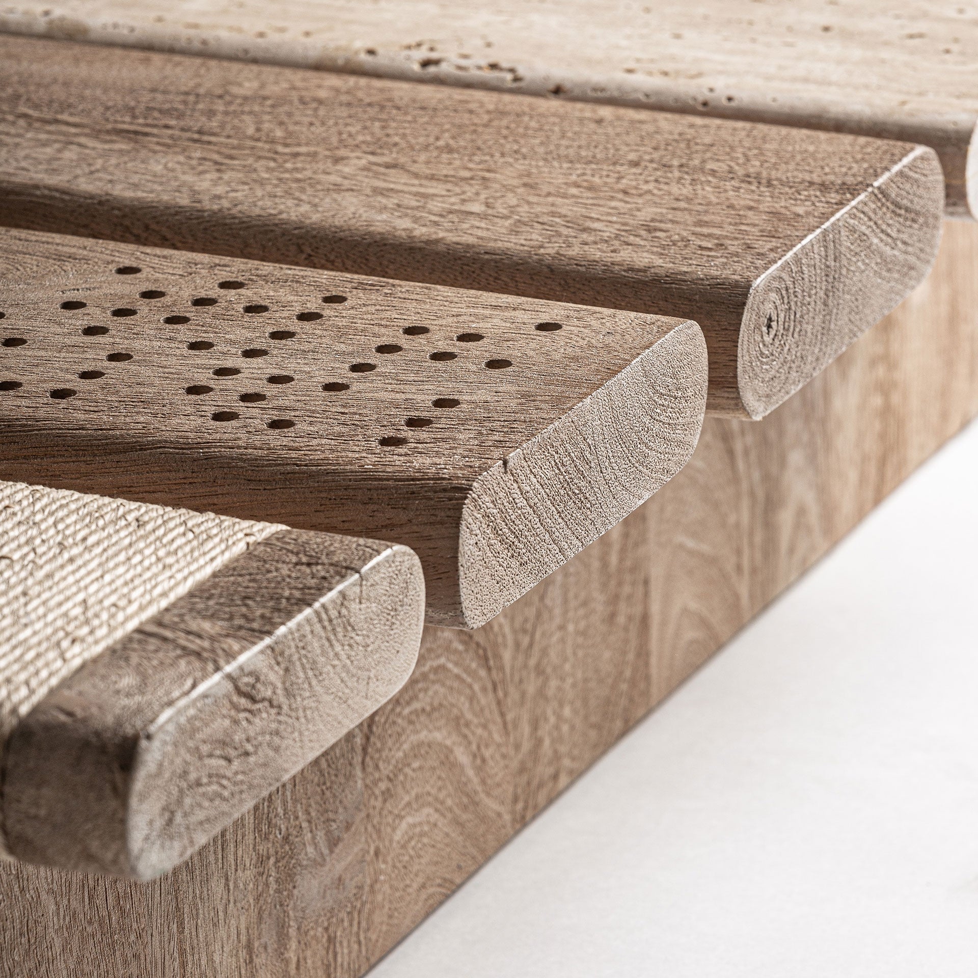 Konferenční stolek JACQUARD mango dřevo s mramorem