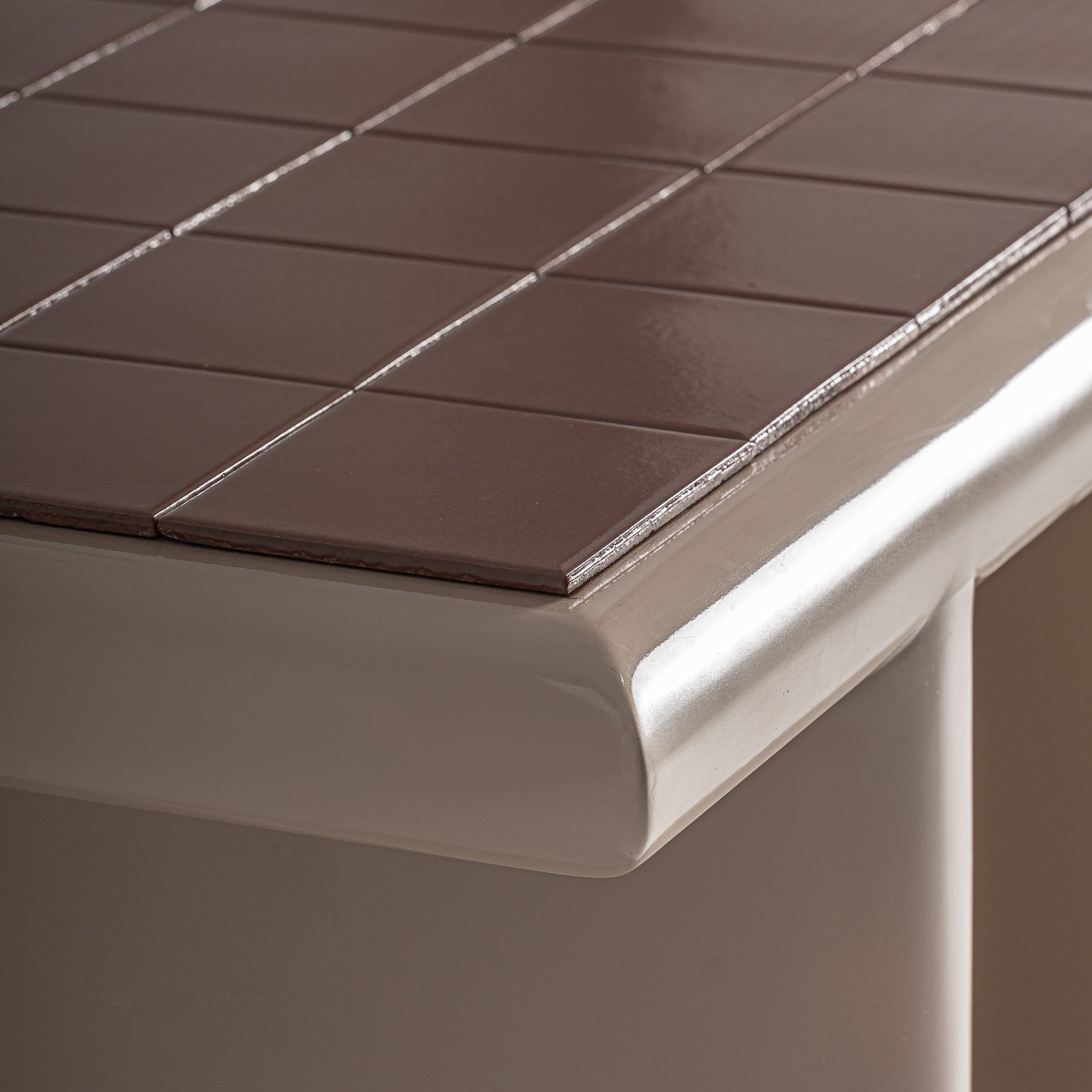 Konferenční stolek KURTEN béžový s hnědým