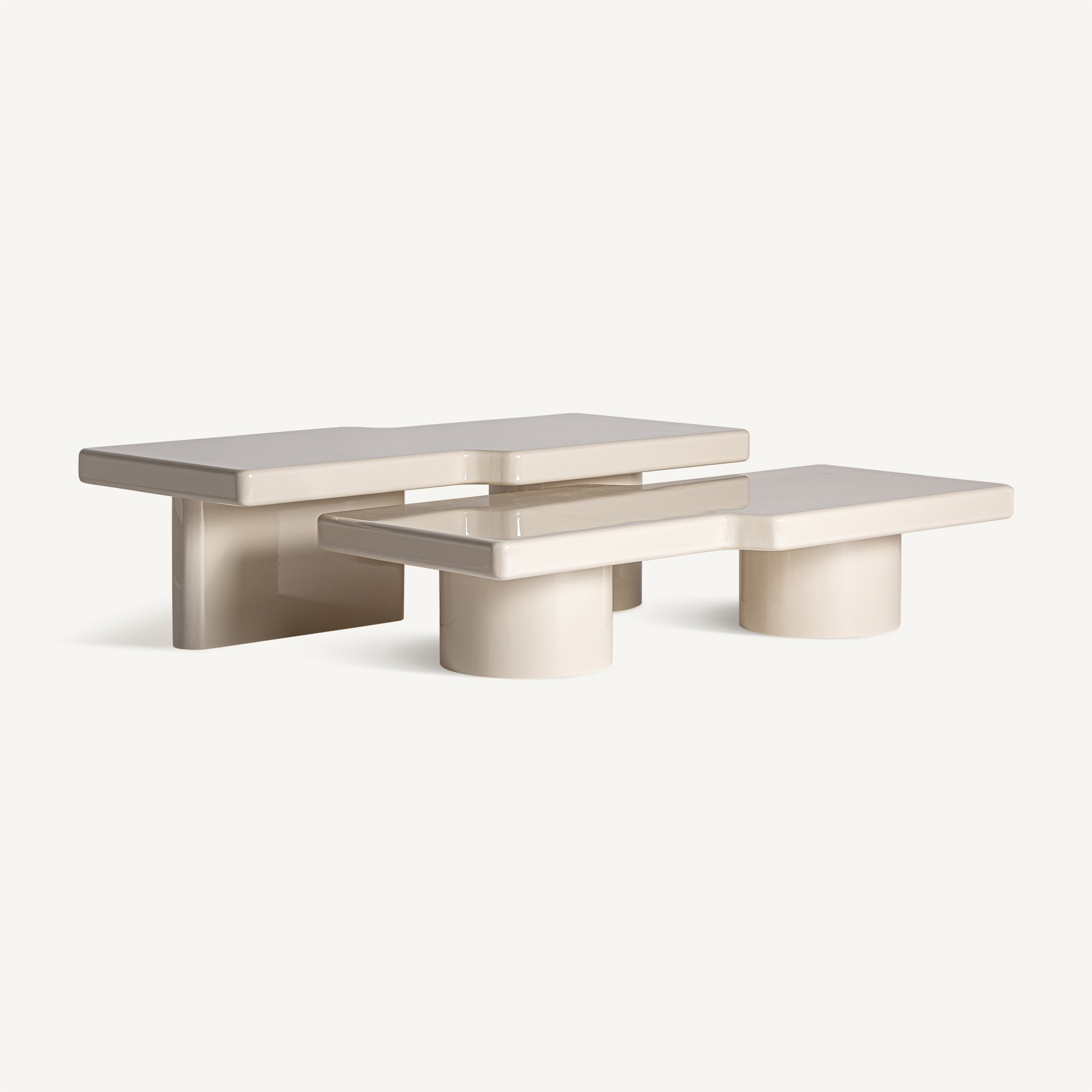NOVARA Beige Coffee Table Set