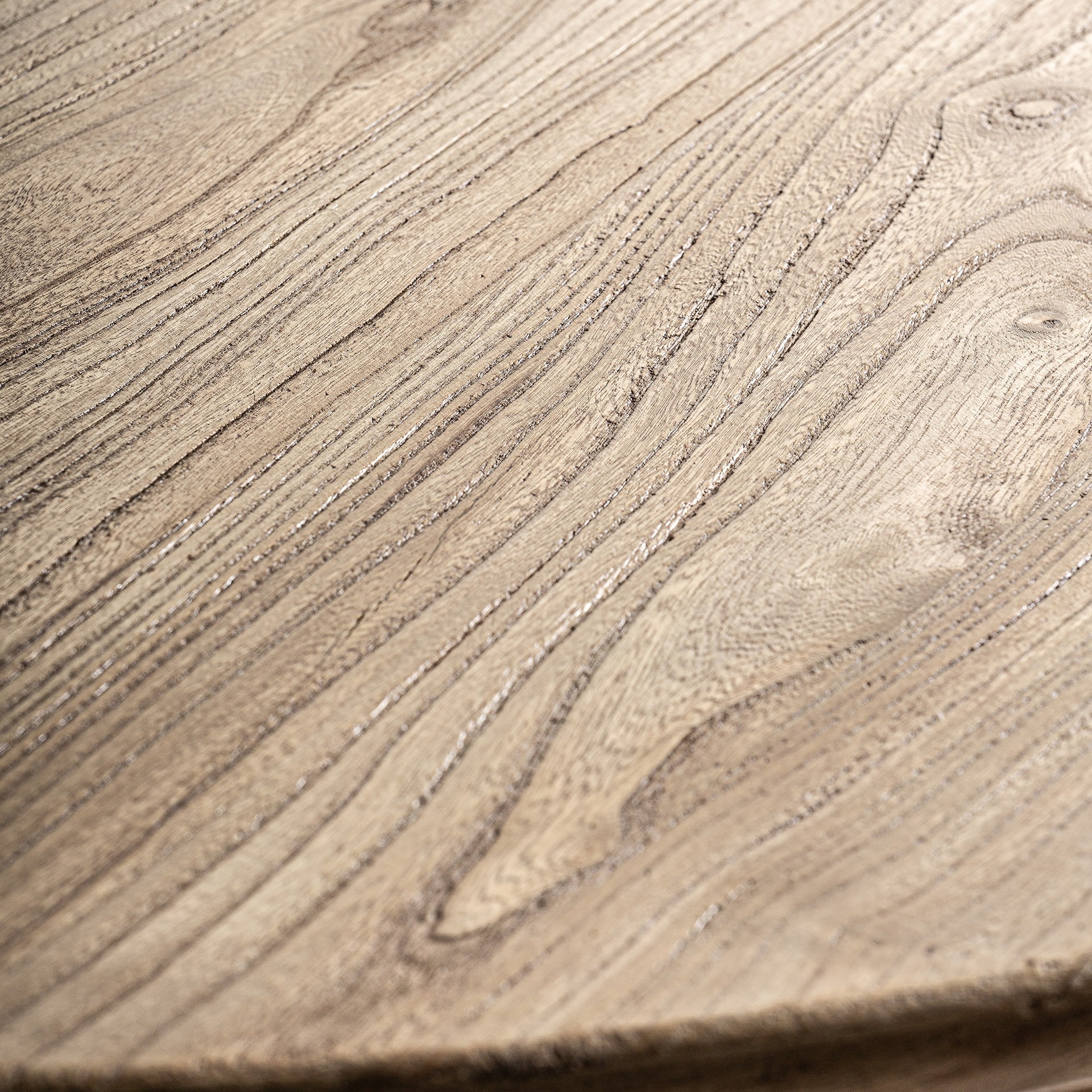 Kulatý rozkládací stůl SONVIGO z recyklovaného dřeva vrby