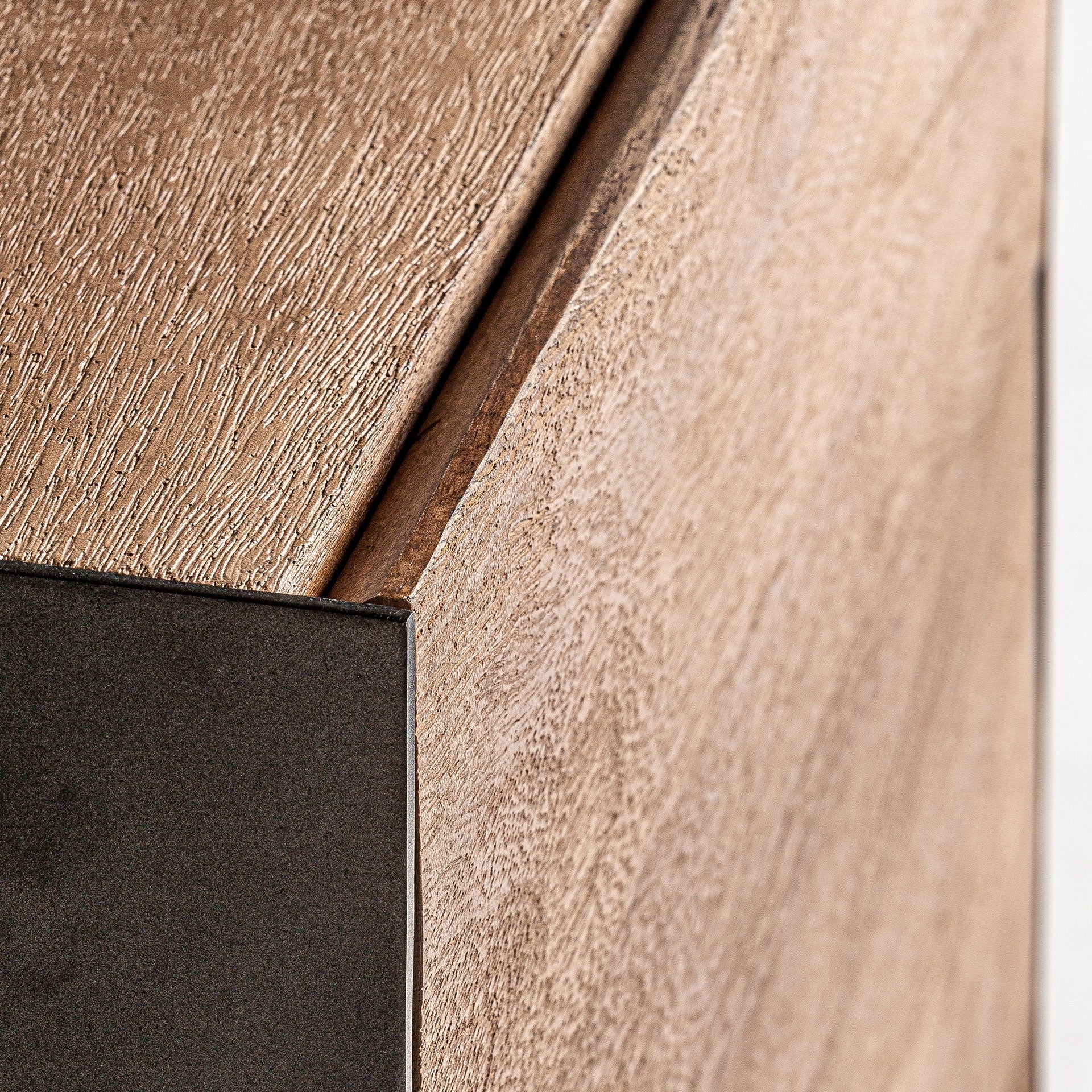 KILLEANY Nightstand in Mango Wood with Metal Finish