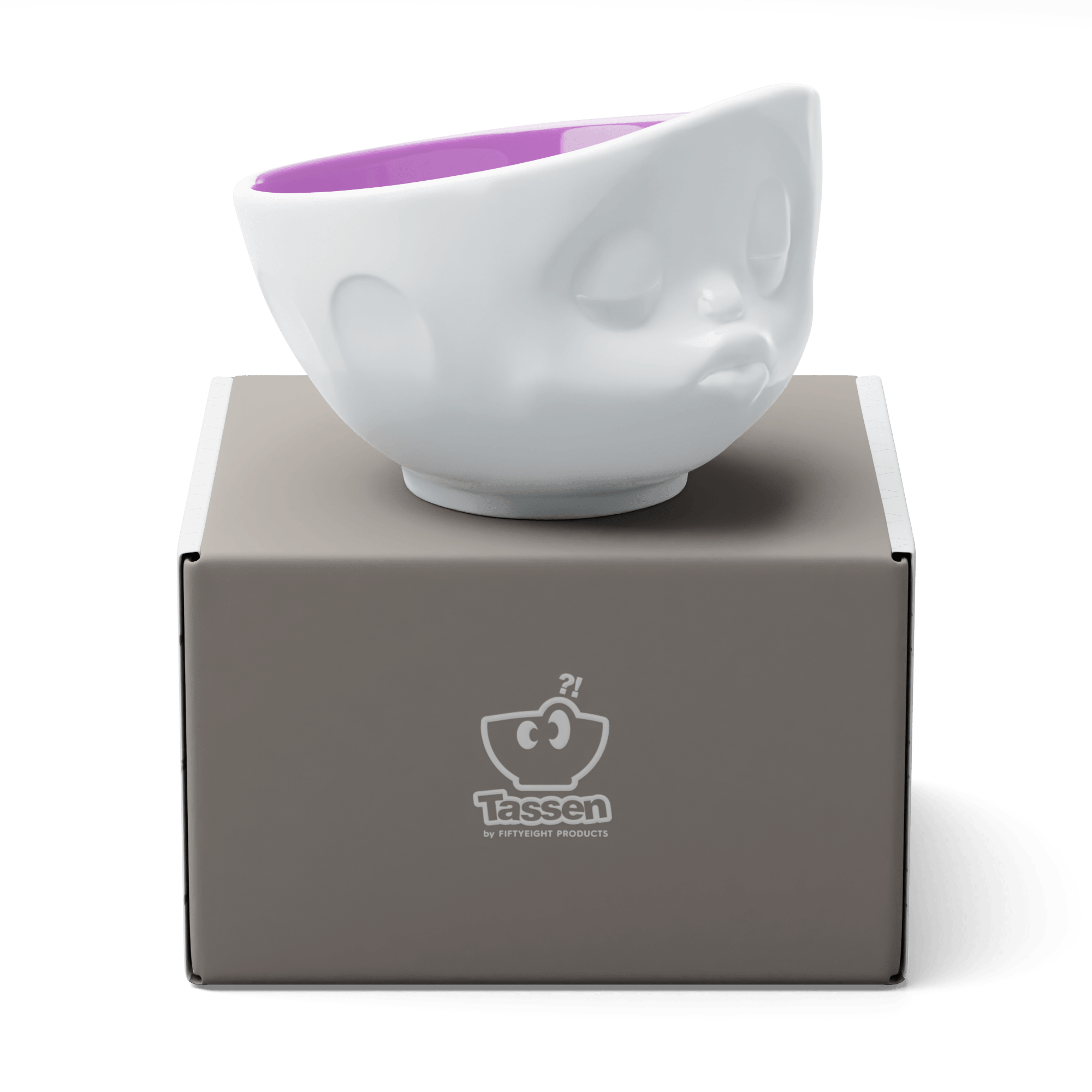 Miska KISSING biały z jagodowym wnętrzem 58products Eye on Design