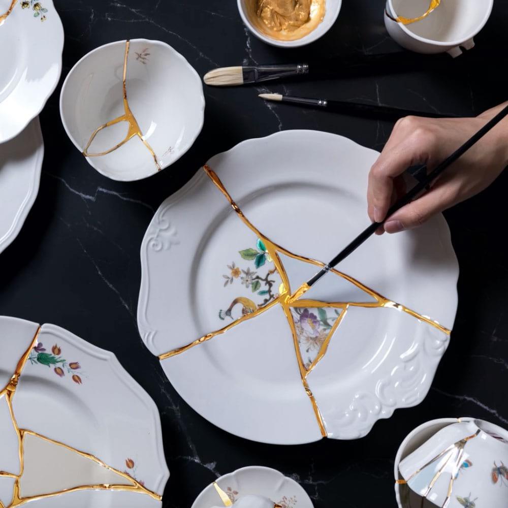 Miska sałatkowa KINTSUGI porcelanowy Seletti Eye on Design