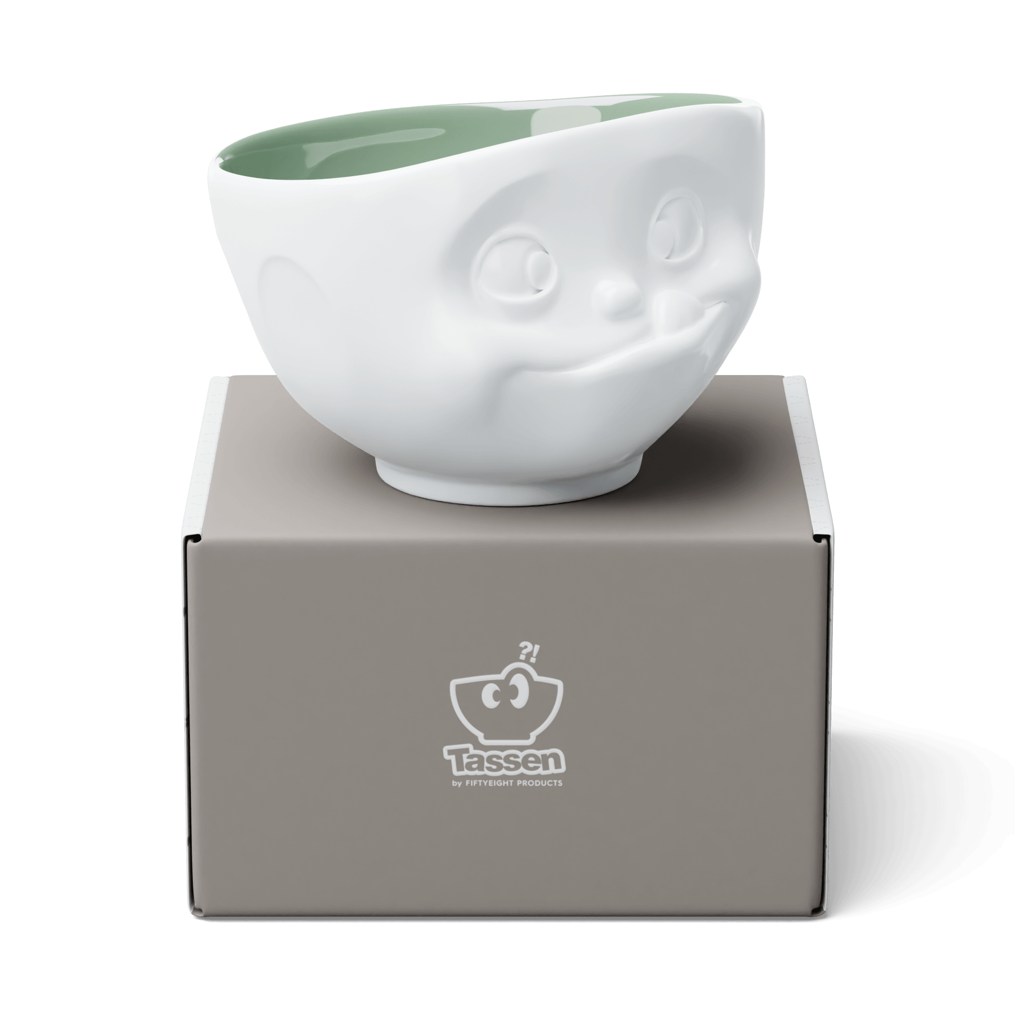 Miska TASTY biały z zielonym wnętrzem 58products Eye on Design