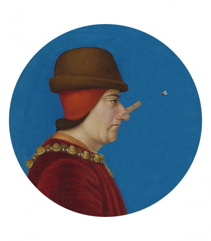 Mural DOTS Man with Clip blue Wallcolors Eye on Design