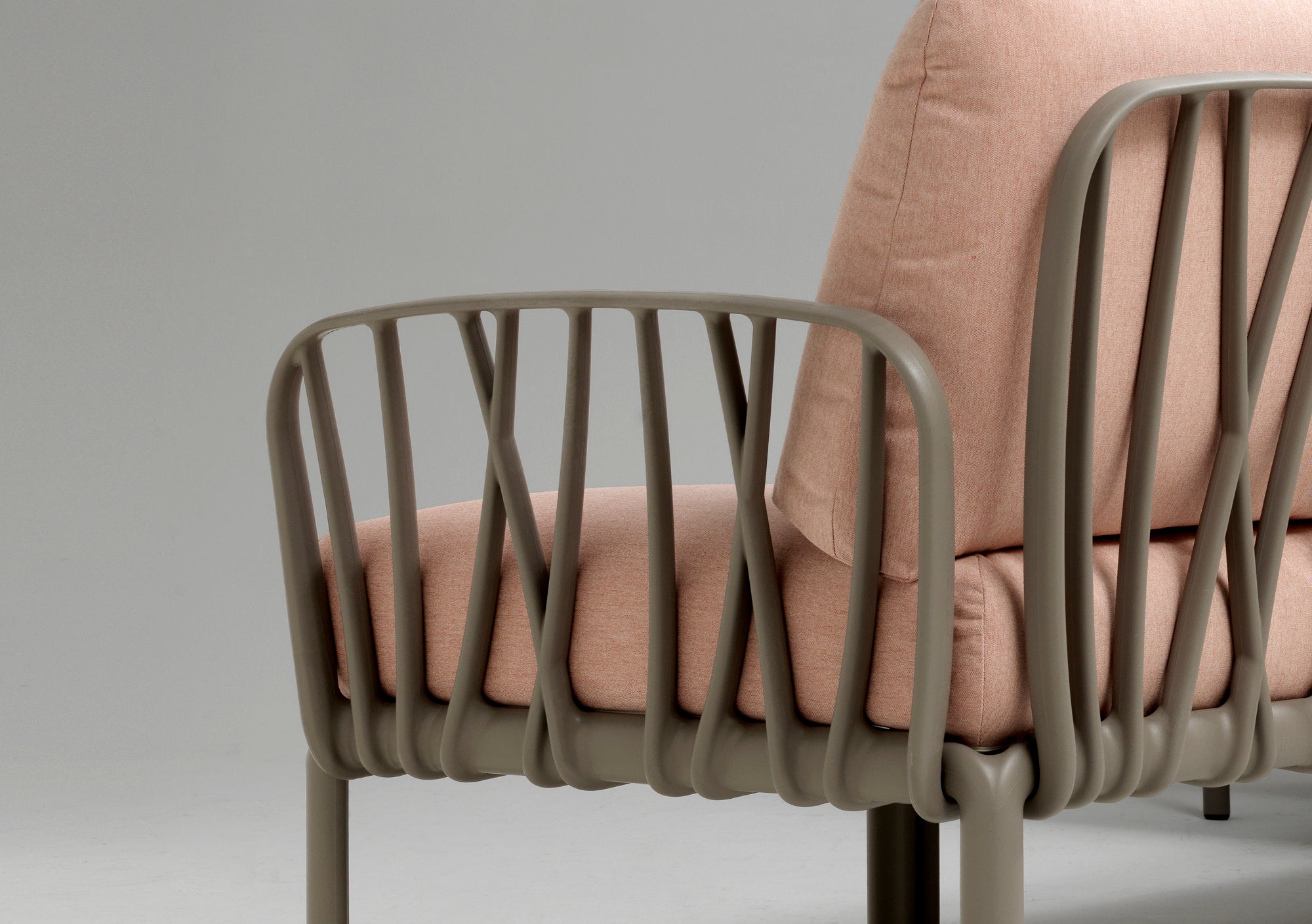 Outdoor Armchair KOMODO Gray with White Base