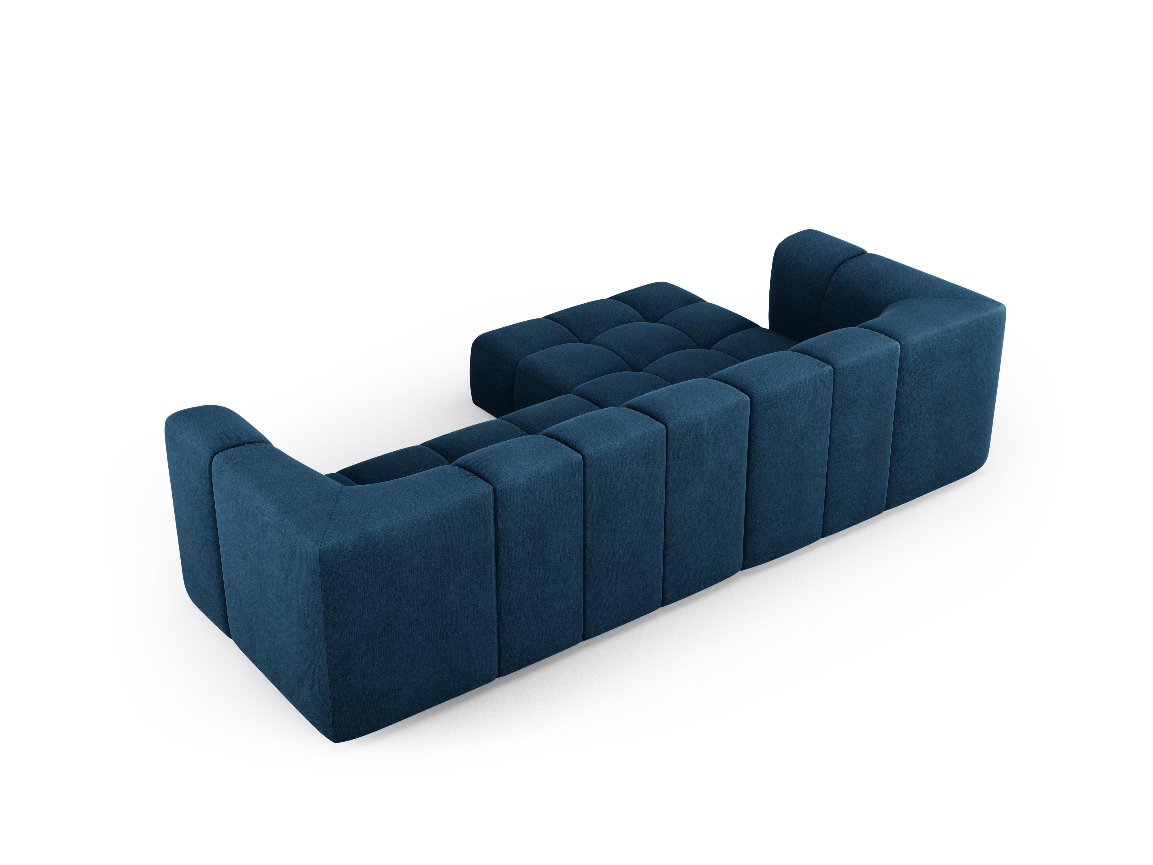 Narożnik 3-osobowy lewostronny FRANCESCA granat królewski szenil Milo Casa Eye on Design