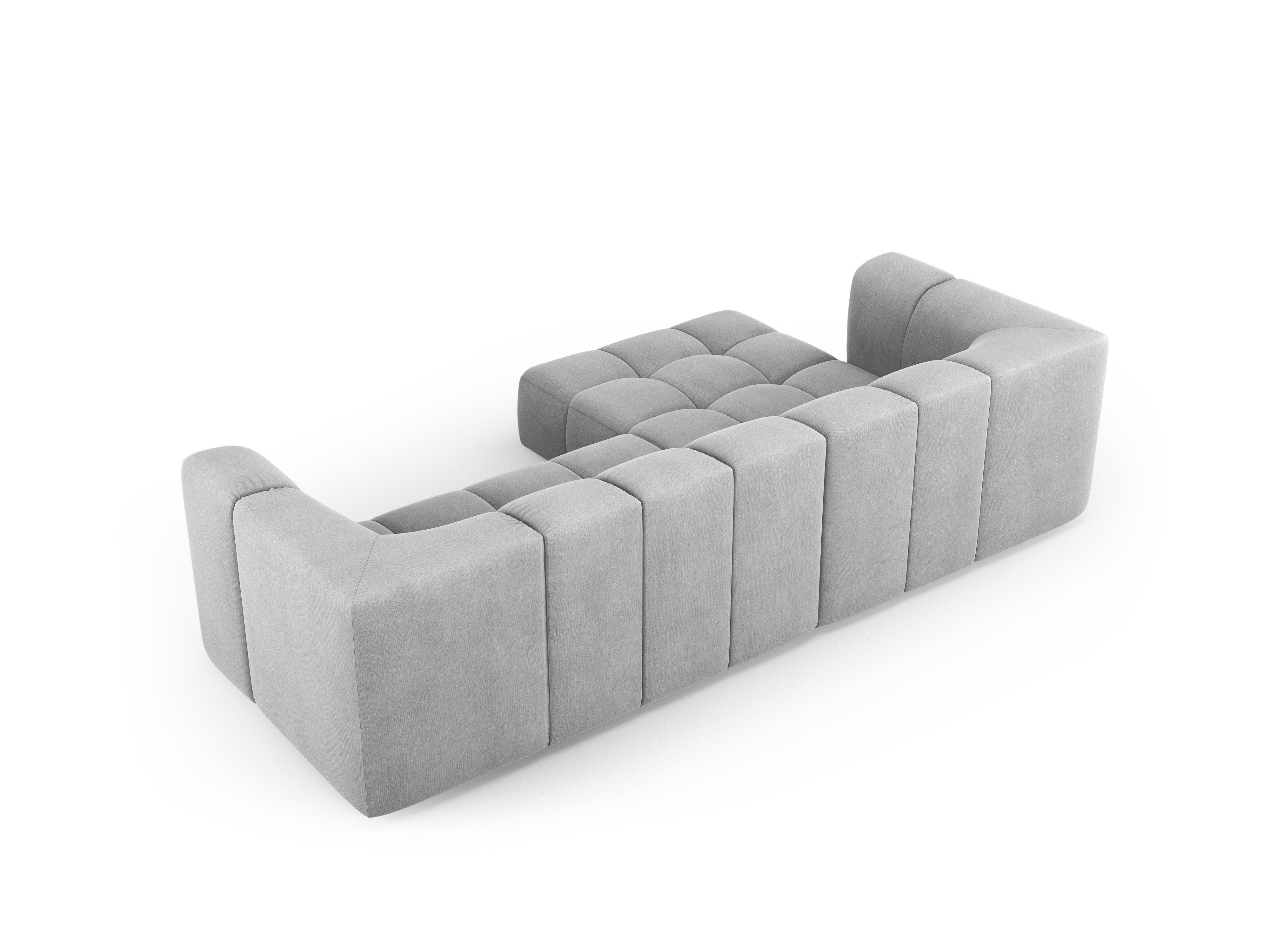 Narożnik 3-osobowy lewostronny FRANCESCA jasnoszary szenil Milo Casa Eye on Design