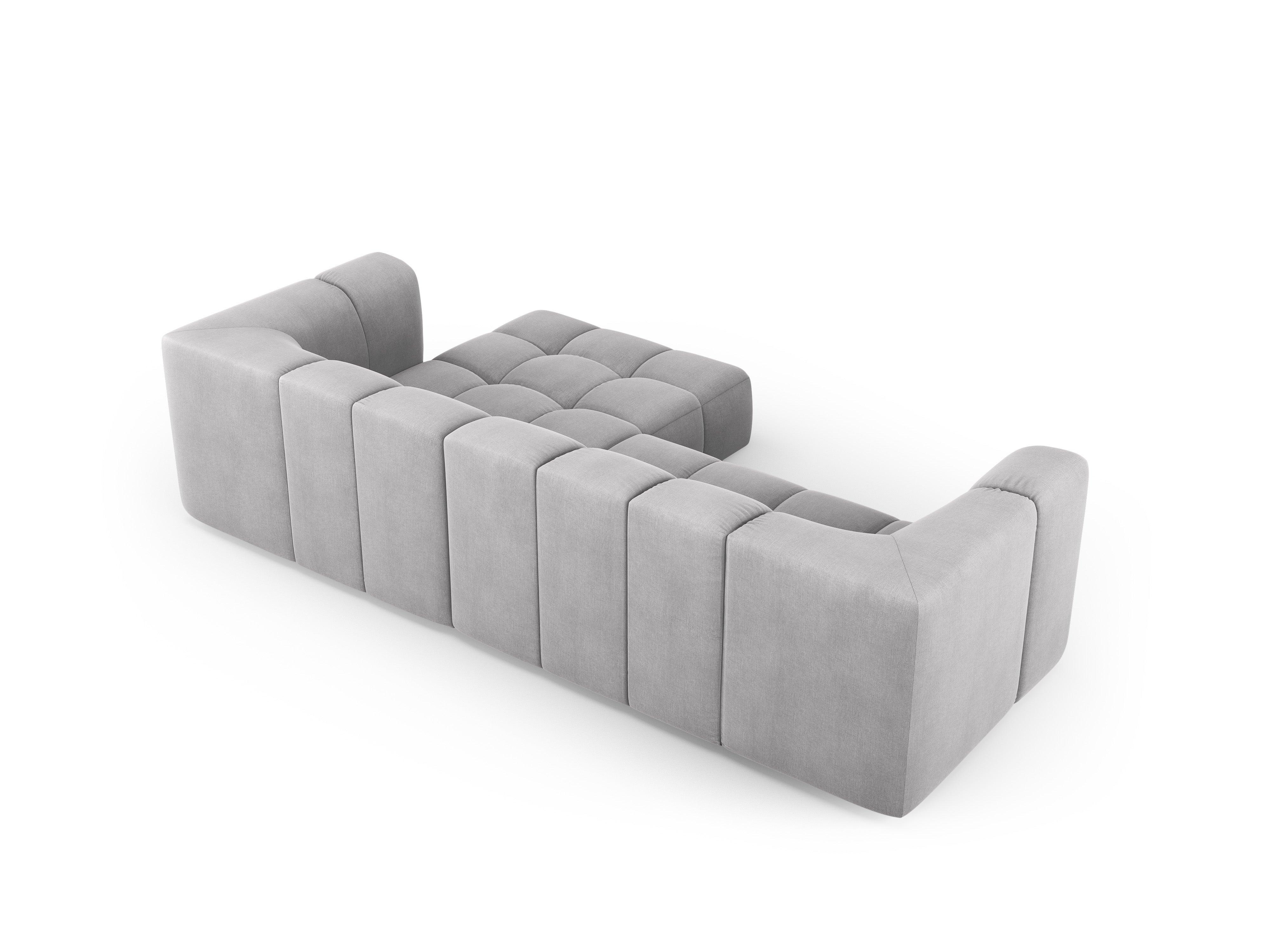 Narożnik 3-osobowy prawostronny FRANCESCA jasnoszary szenil Milo Casa Eye on Design