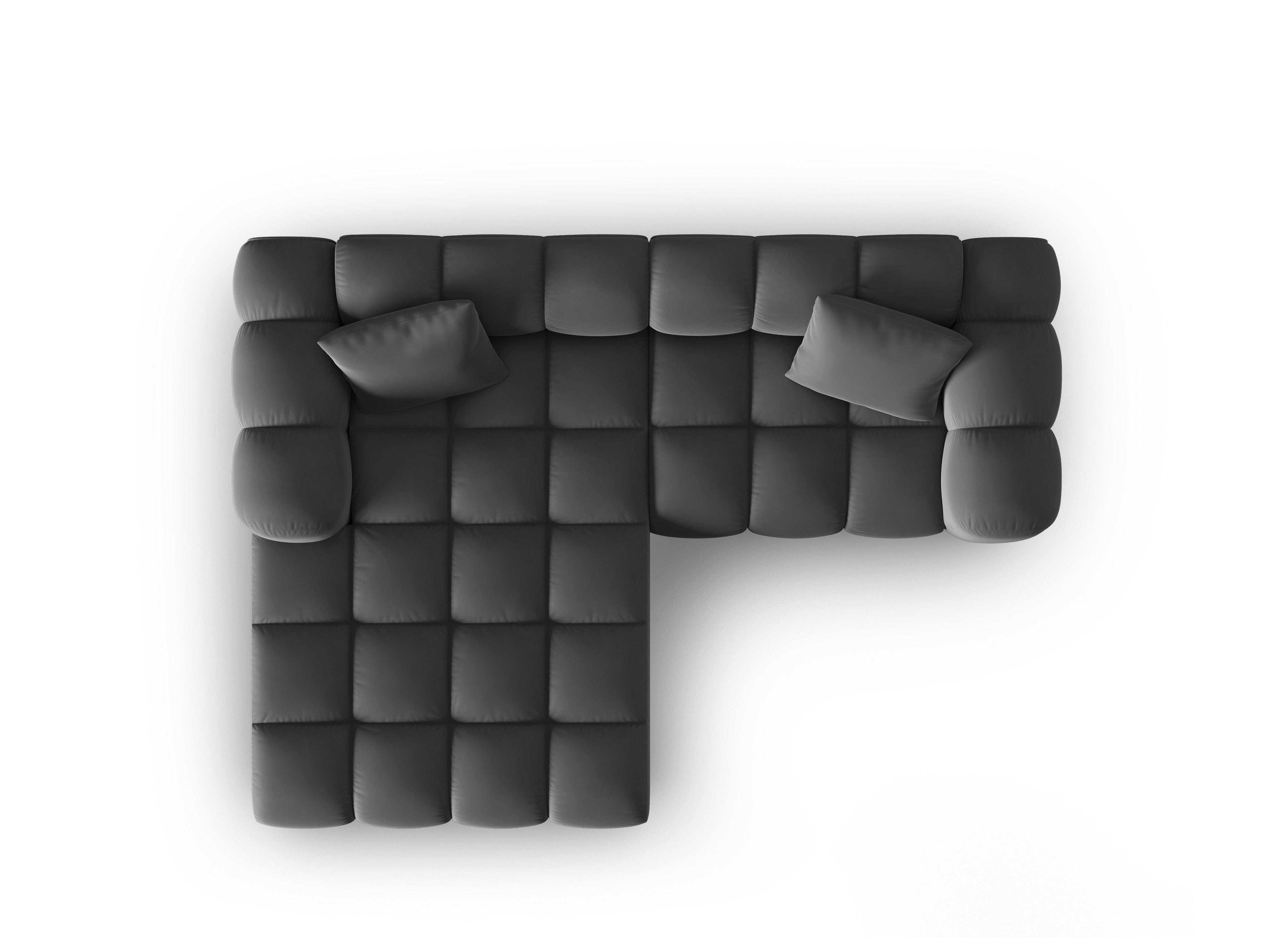 Narożnik aksamitny 3-osobowy lewostronny HALLEY szary Windsor & Co Eye on Design