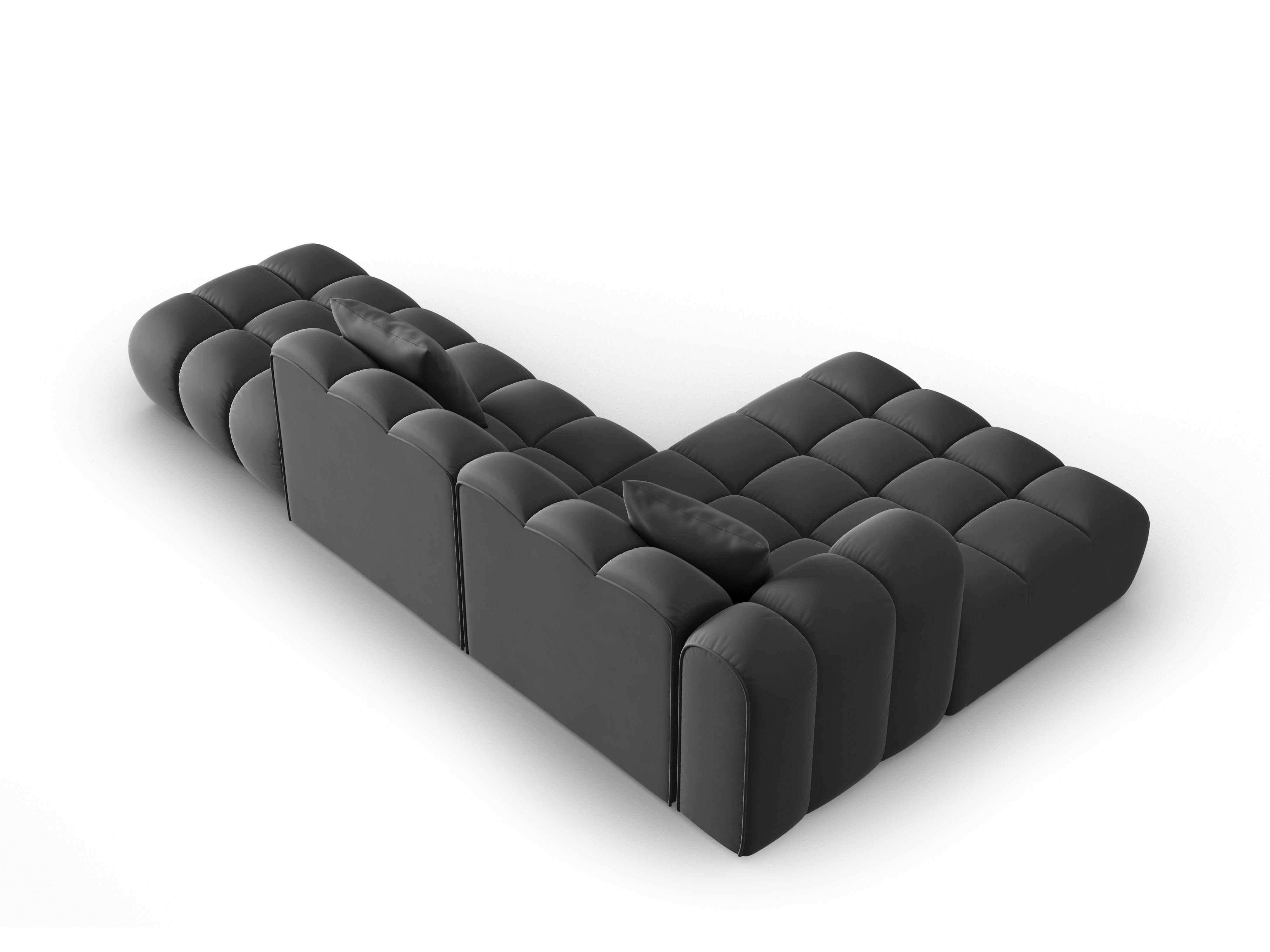 Narożnik aksamitny 5-osobowy lewostronny HALLEY szary Windsor & Co Eye on Design