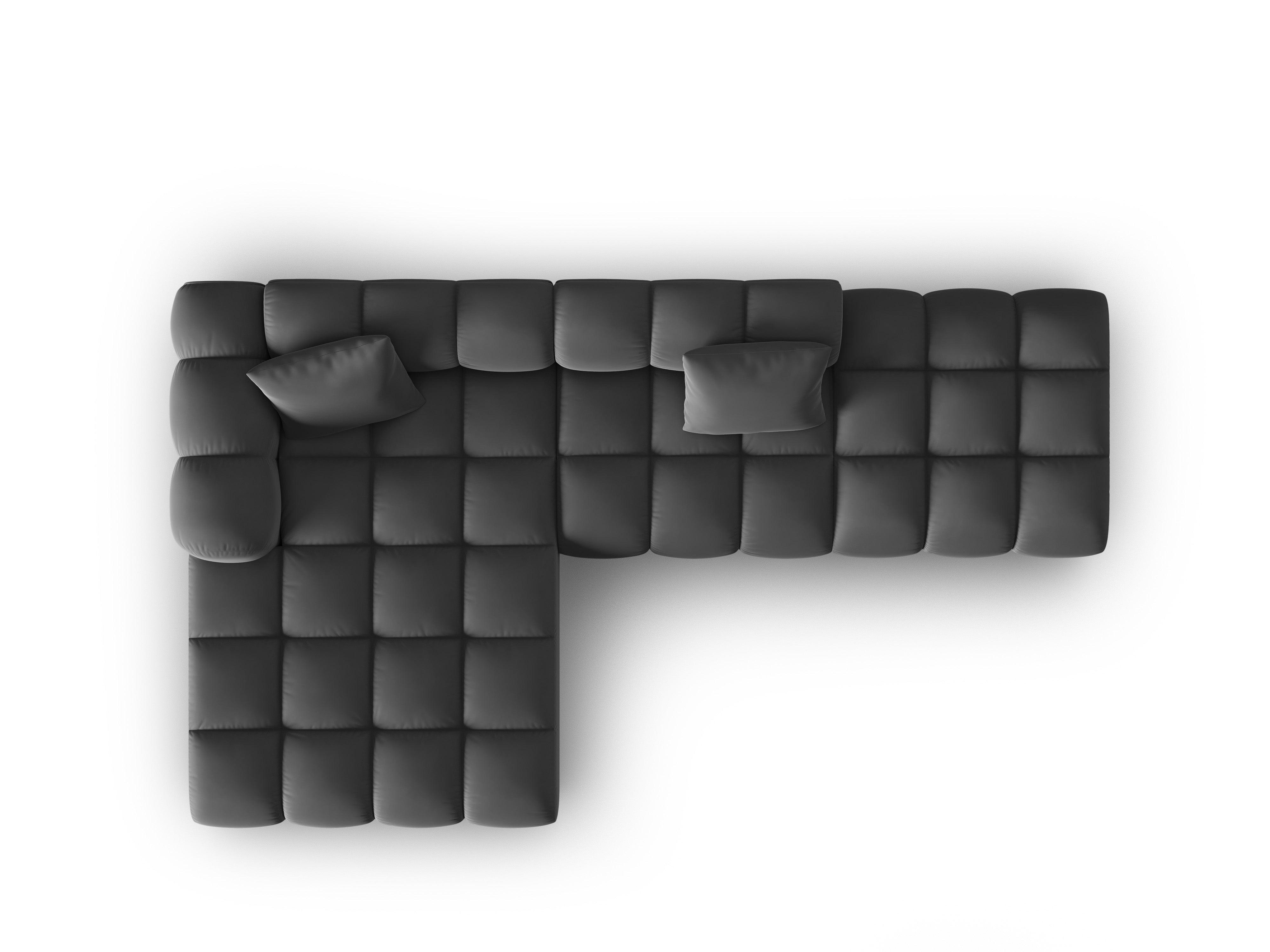 Narożnik aksamitny 5-osobowy lewostronny HALLEY szary Windsor & Co Eye on Design