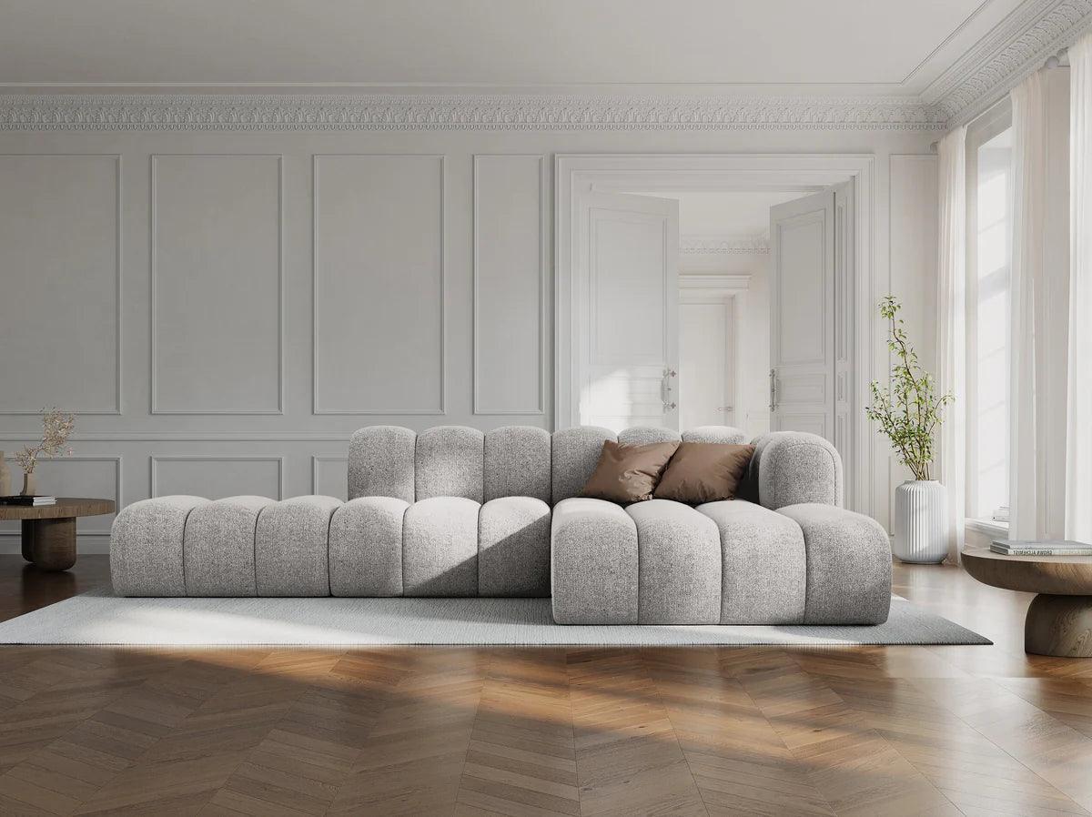 Narożnik aksamitny 5-osobowy prawostronny SKYLER musztardowy Interieurs 86 Eye on Design
