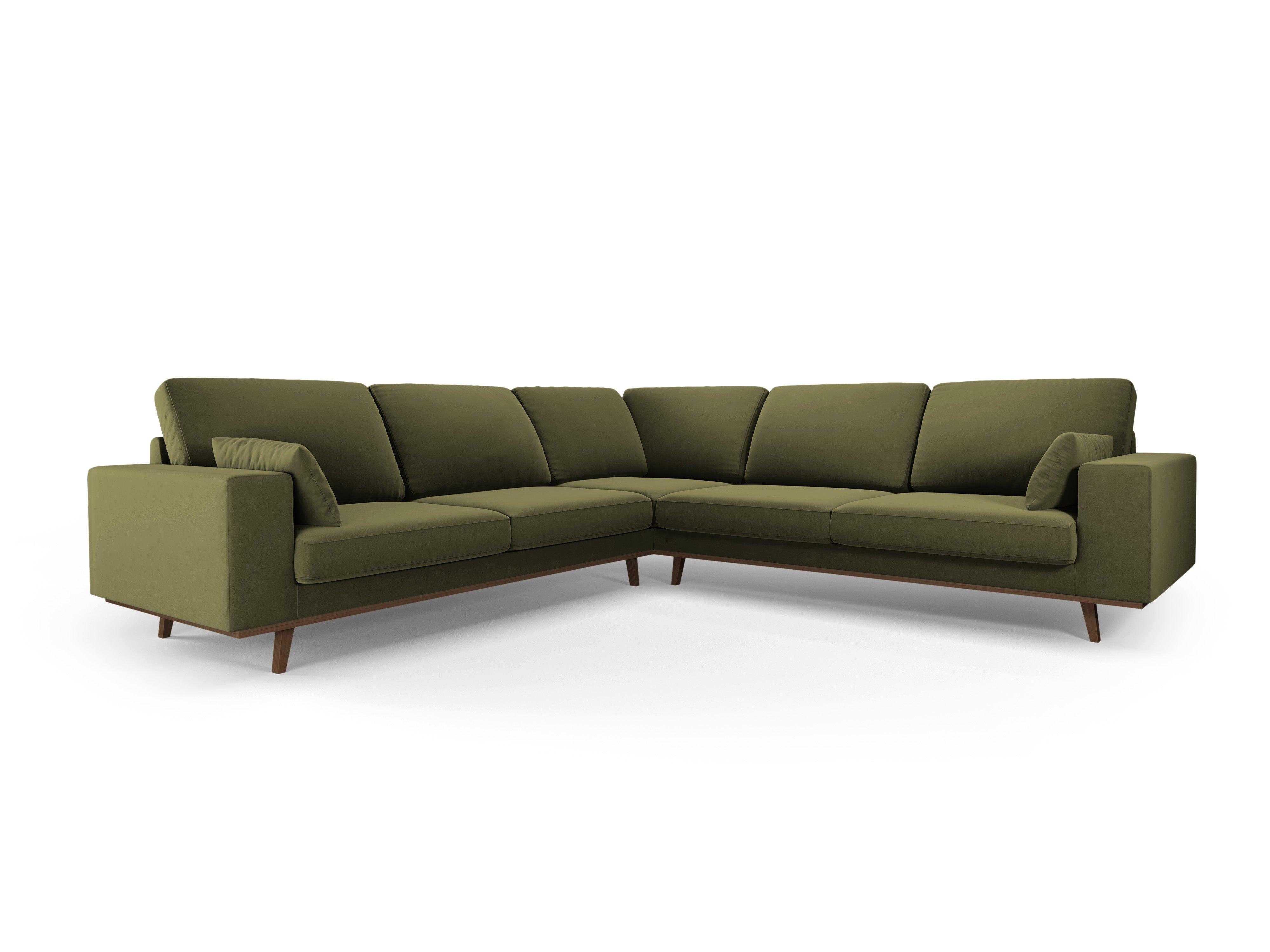 Narożnik aksamitny 5-osobowy symetryczny HEBE zielony Mazzini Sofas Eye on Design