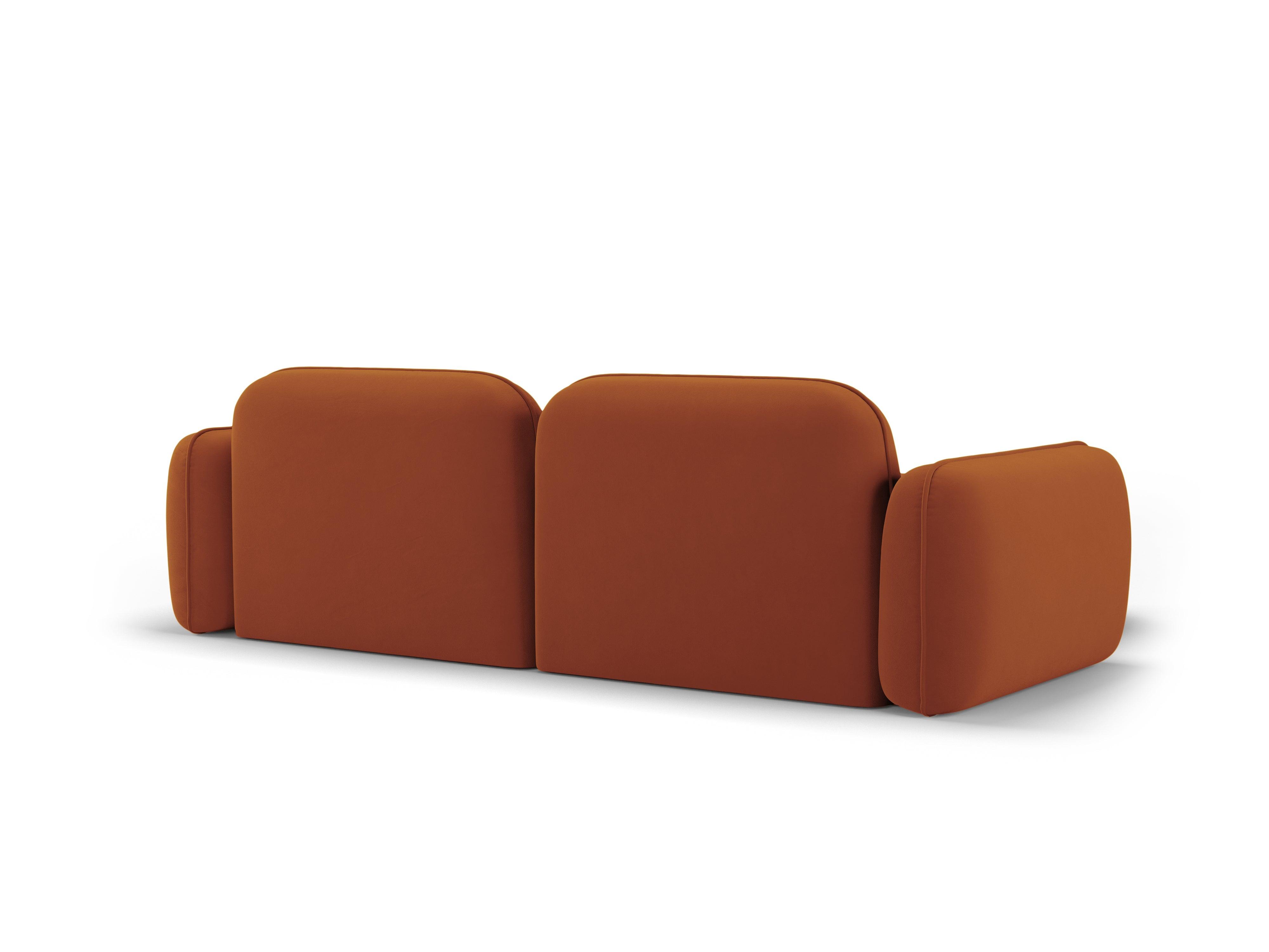 Narożnik modułowy aksamitny lewostronny 3-osobowy SYDNEY terracotta Cosmopolitan Design Eye on Design