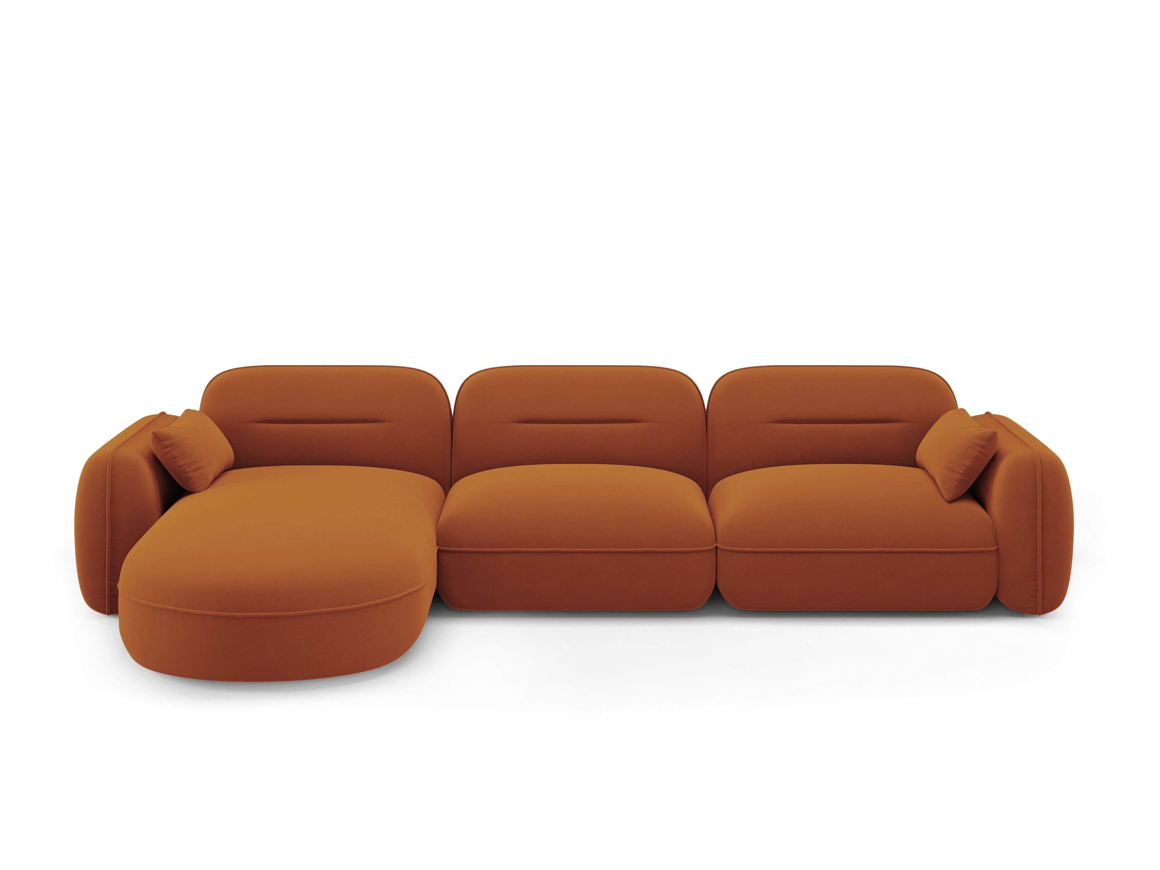 Narożnik modułowy aksamitny lewostronny 4-osobowy SYDNEY terracotta Cosmopolitan Design Eye on Design