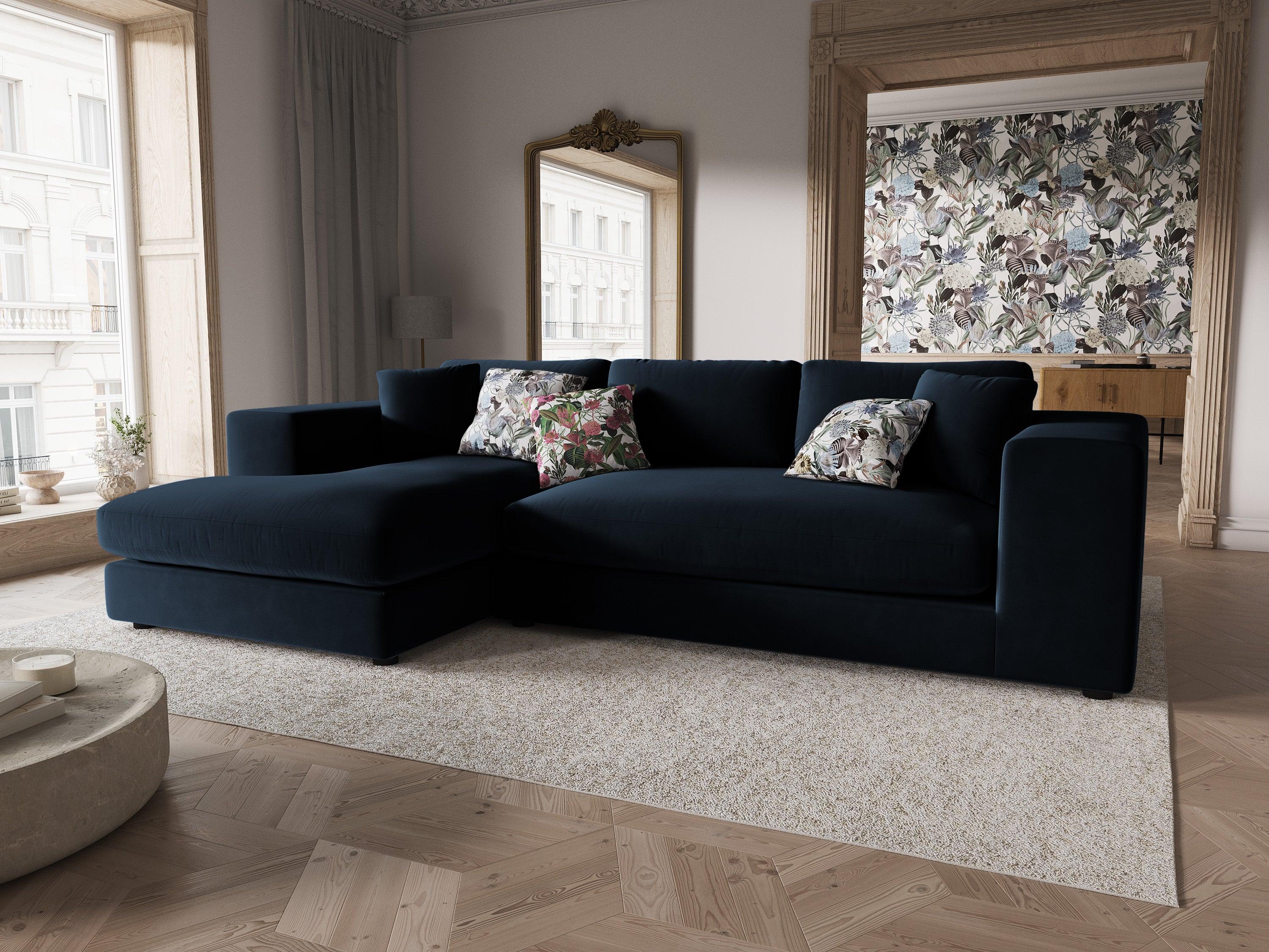 Narożnik aksamitny lewostronny TENDANCE granatowy CXL by Christian Lacroix Eye on Design
