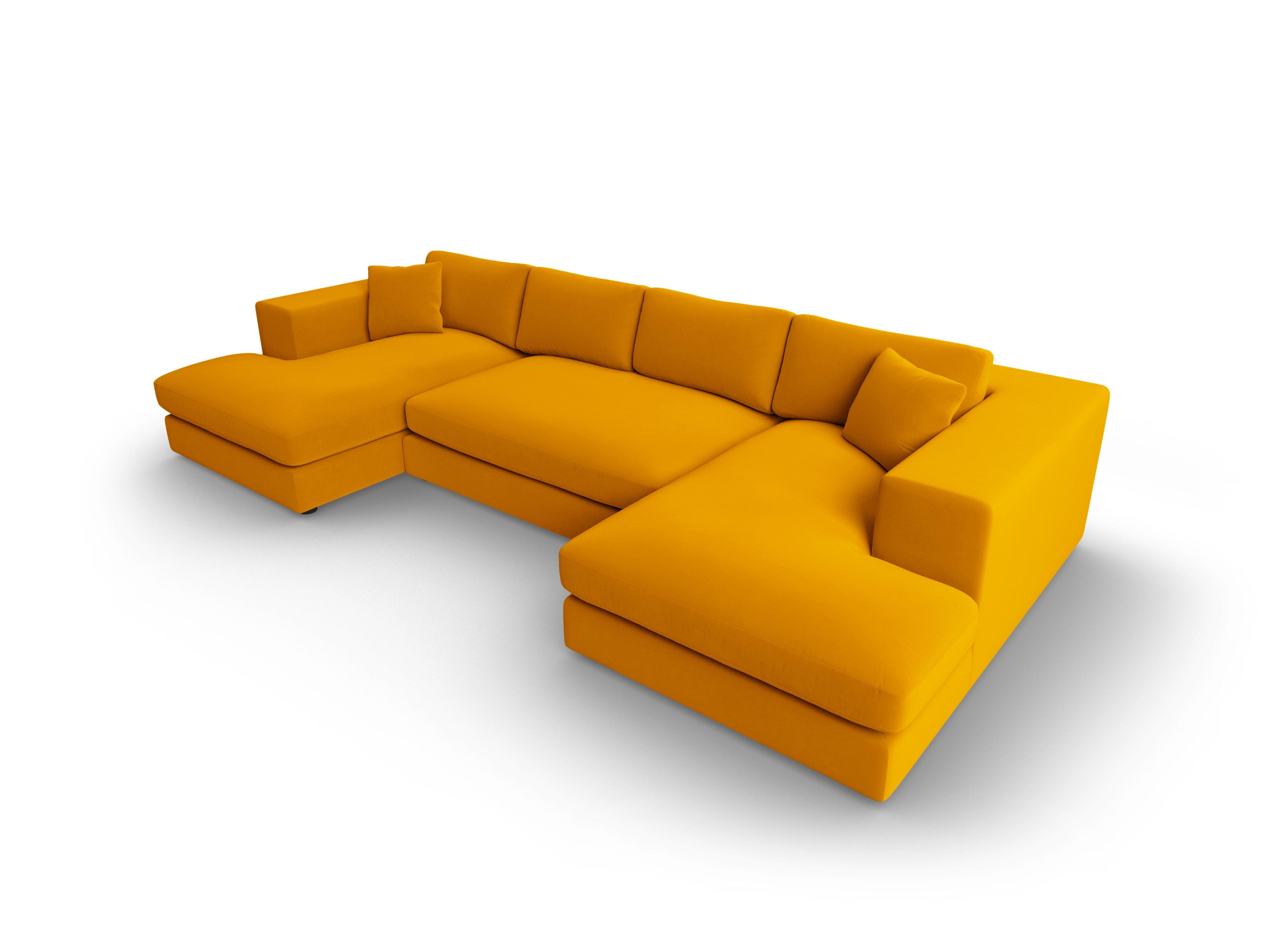 Narożnik aksamitny panoramiczny TENDANCE musztardowy CXL by Christian Lacroix Eye on Design