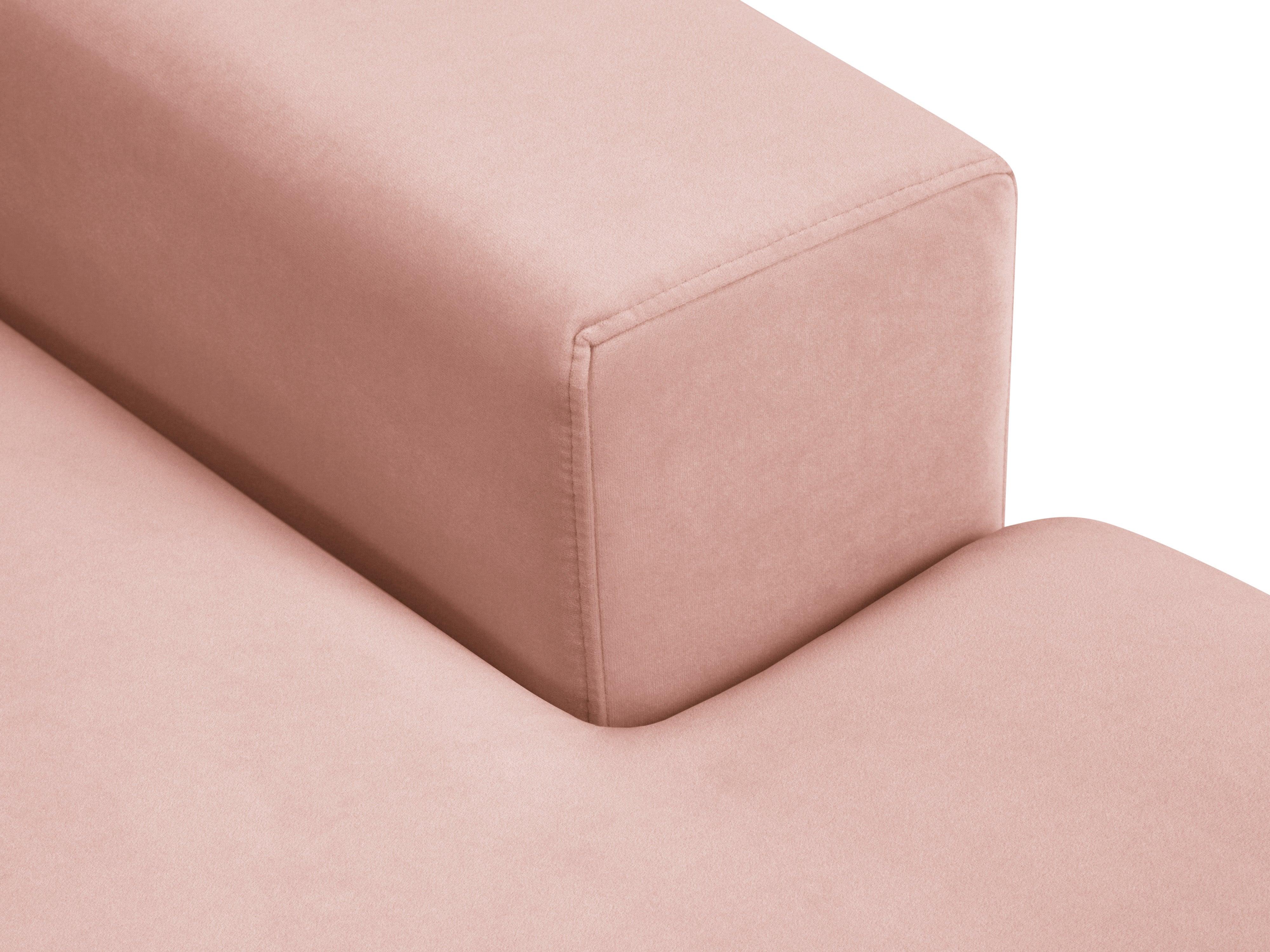 Narożnik aksamitny prawostronny HEBE różowy Mazzini Sofas Eye on Design
