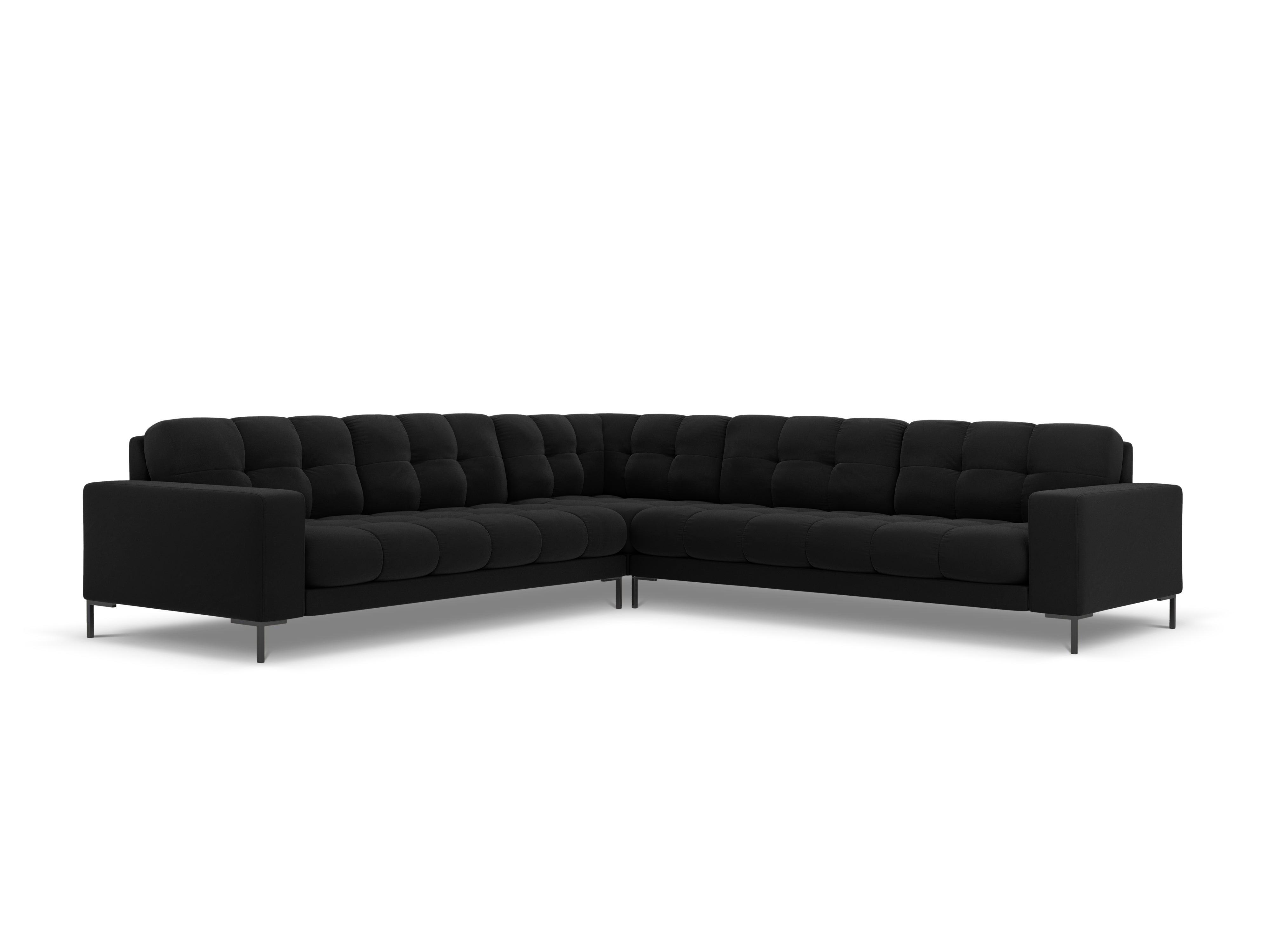 Narożnik aksamitny symetryczny BALI czarny z czarną podstawą Cosmopolitan Design Eye on Design