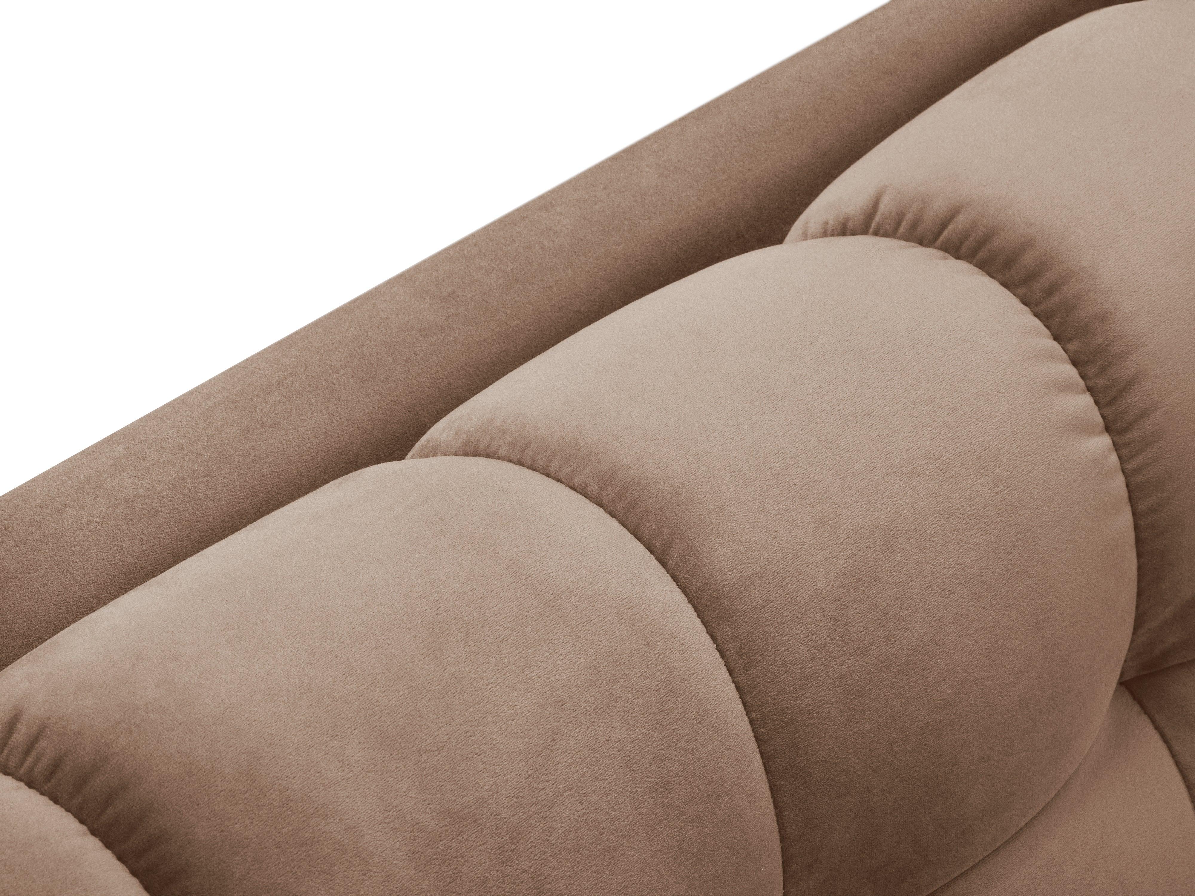 Narożnik aksamitny w kształcie U BALI beżowy ze złotą podstawą Cosmopolitan Design Eye on Design