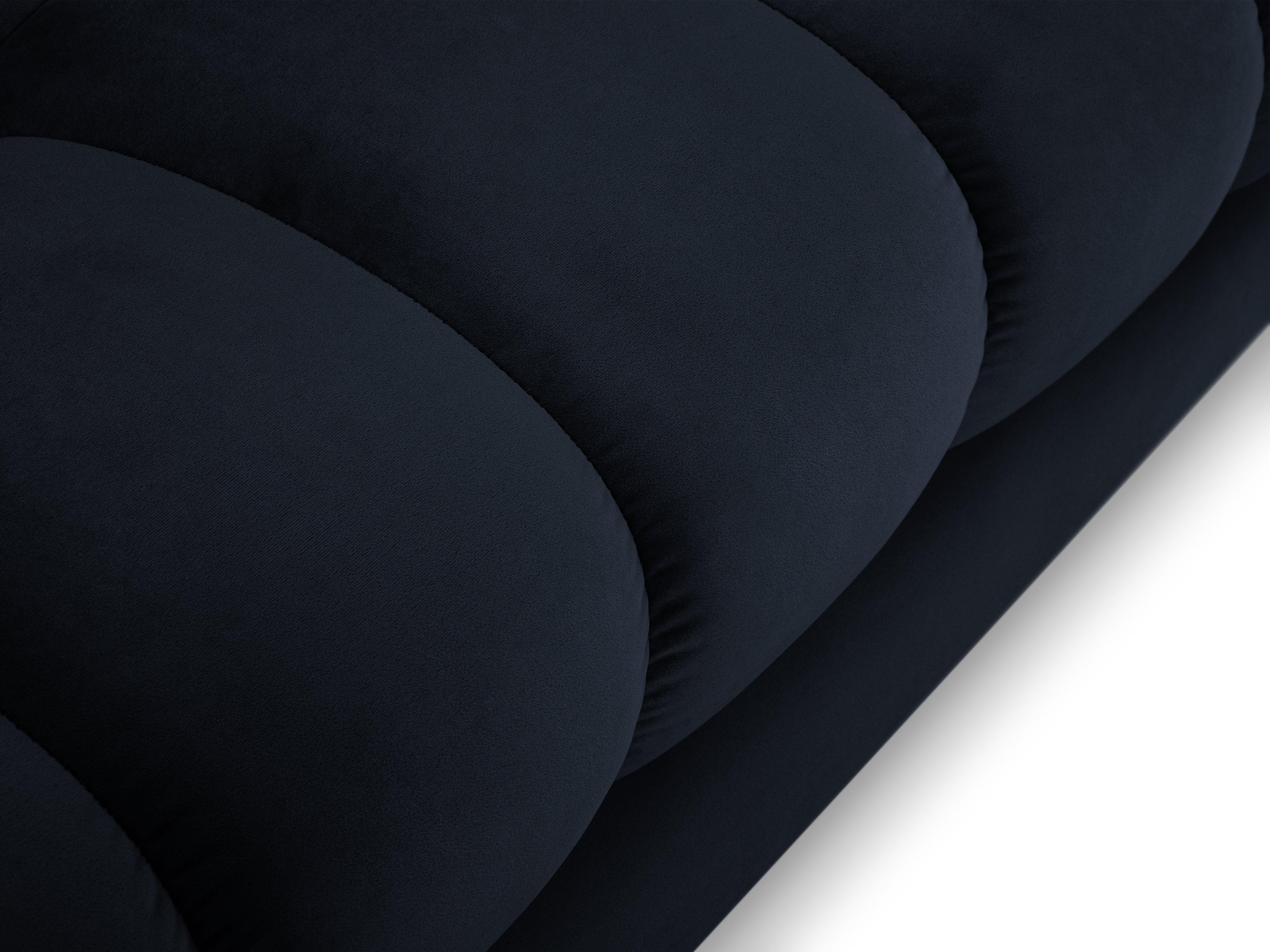 Narożnik aksamitny w kształcie U BALI ciemnoniebieski ze złotą podstawą Cosmopolitan Design Eye on Design