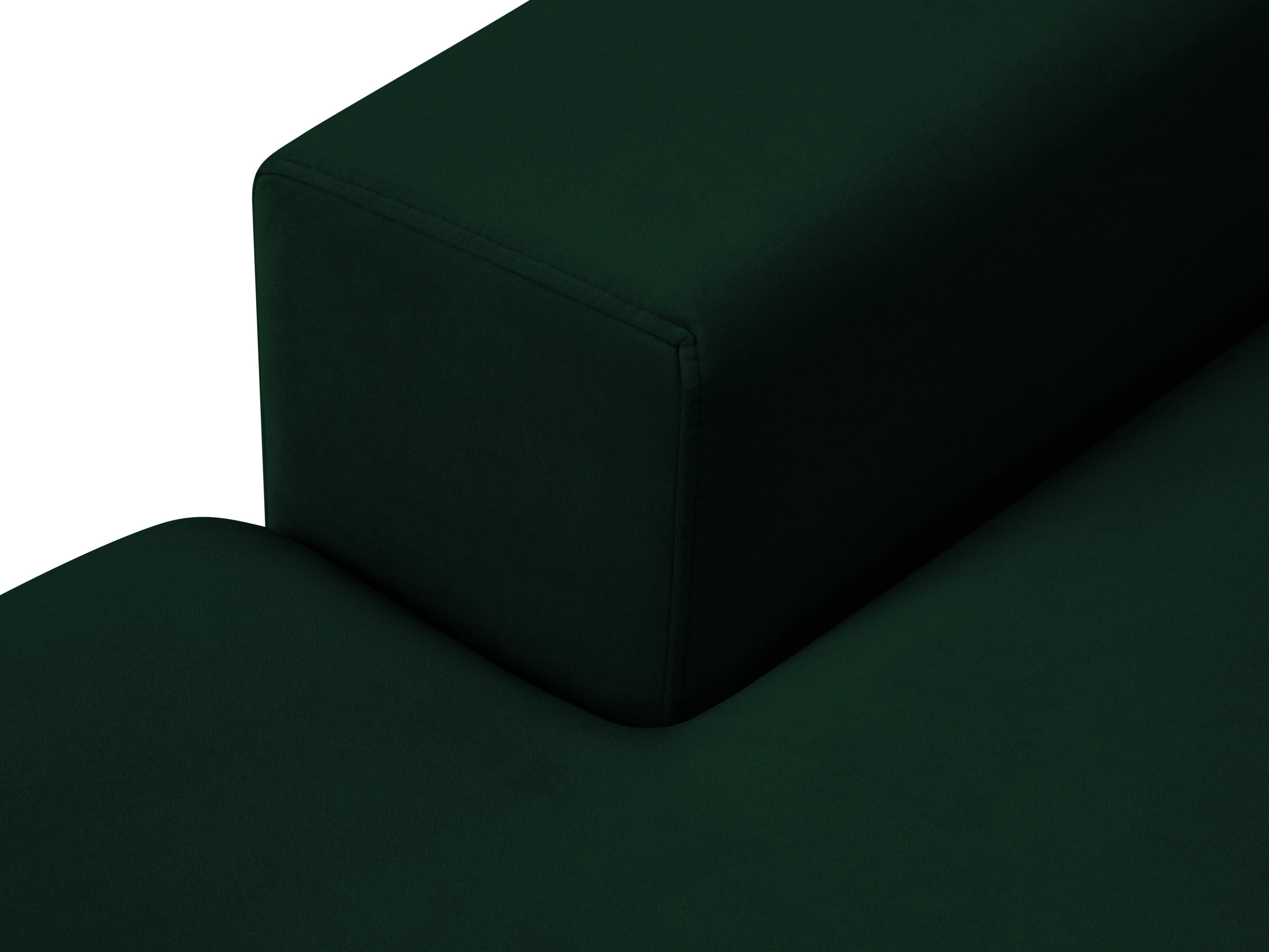 Narożnik lewostronny aksamitny panoramiczny HEBE butelkowa zieleń Mazzini Sofas Eye on Design