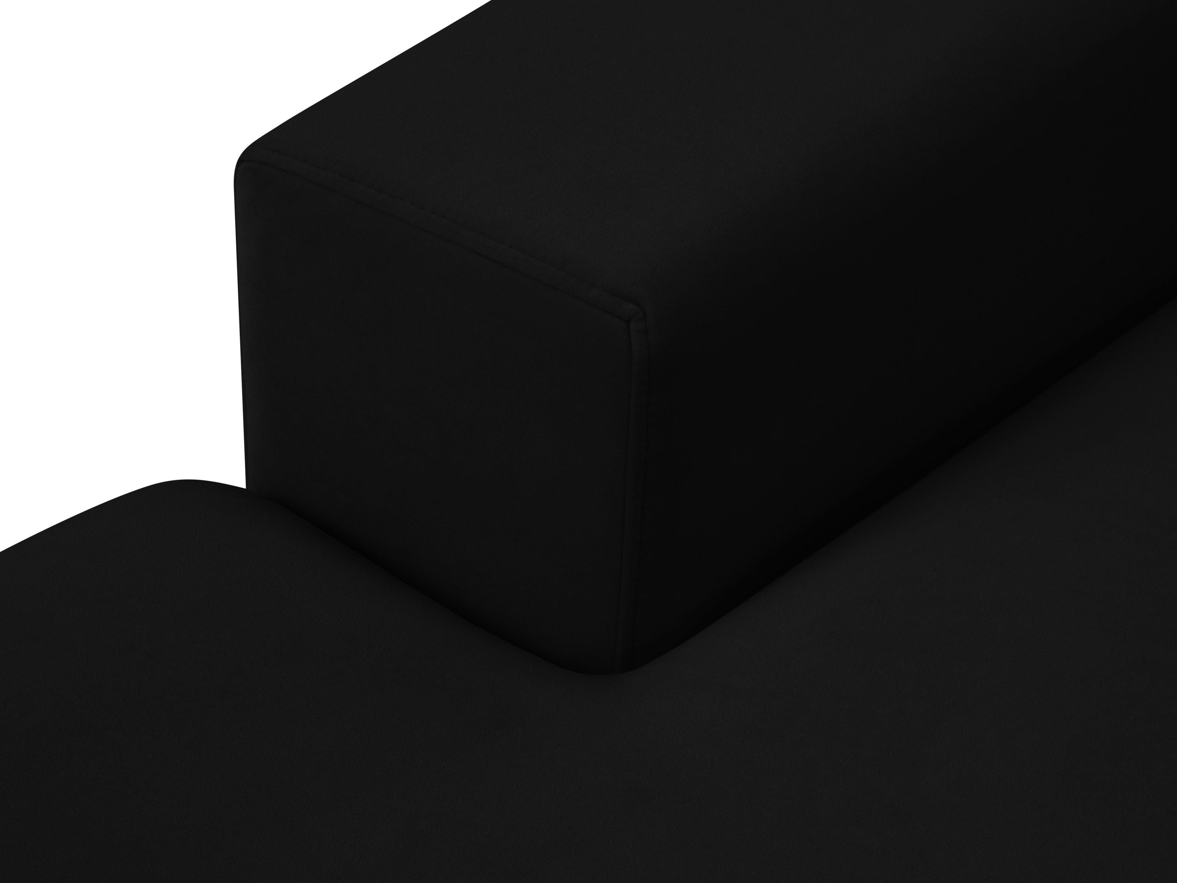 Narożnik lewostronny aksamitny panoramiczny HEBE czarny Mazzini Sofas Eye on Design