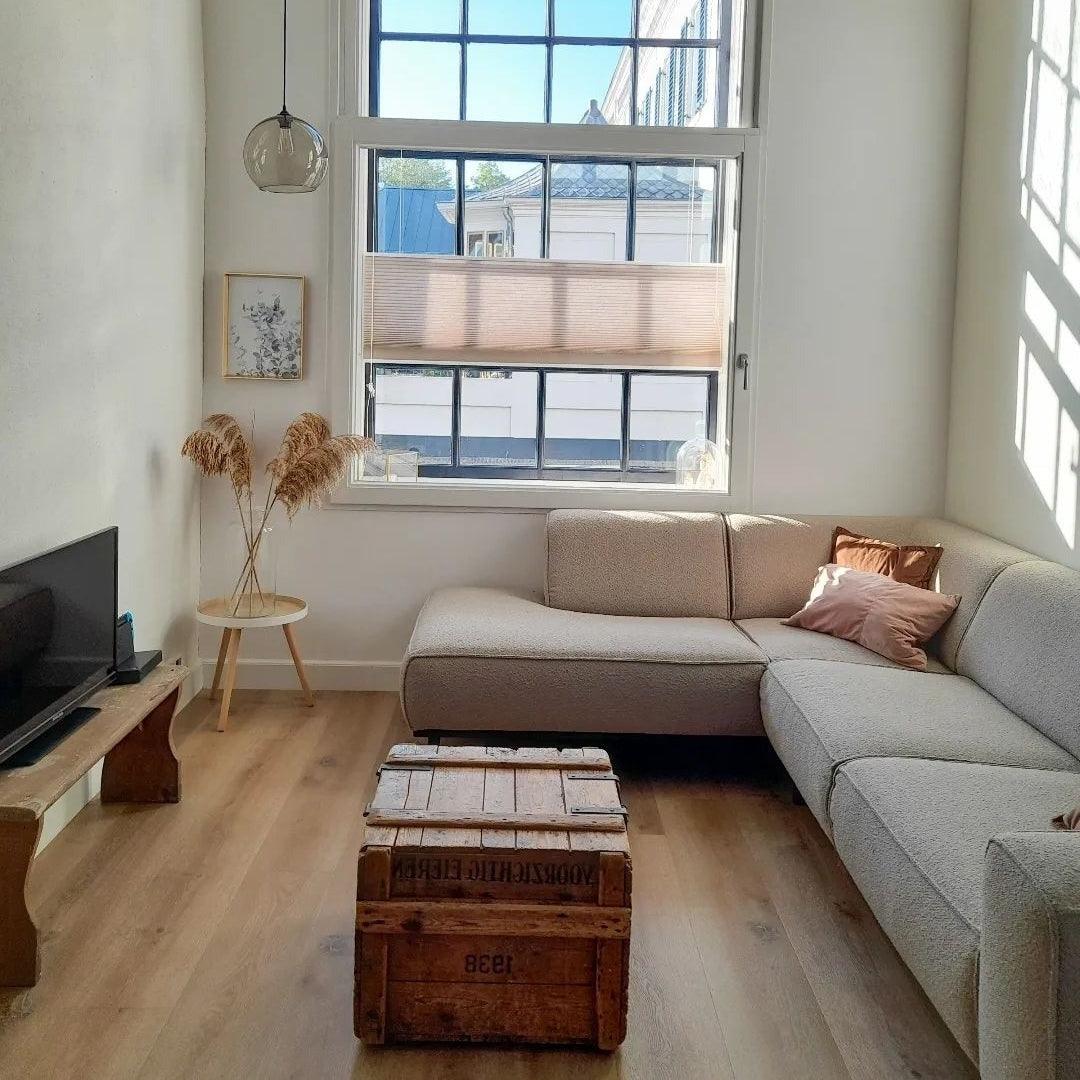 Narożnik lewostronny STATEMENT boucle jasnobrązowy Be Pure Eye on Design