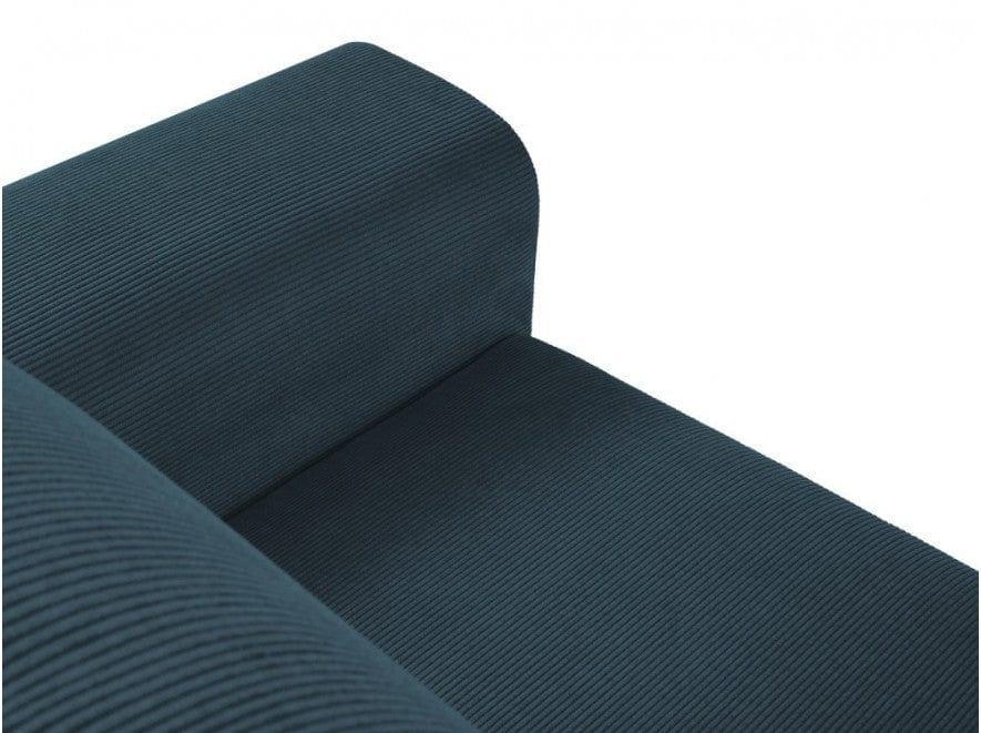 Narożnik lewostronny sztruksowy z funkcją spania KYOTO ciemnoniebieski Cosmopolitan Design Eye on Design
