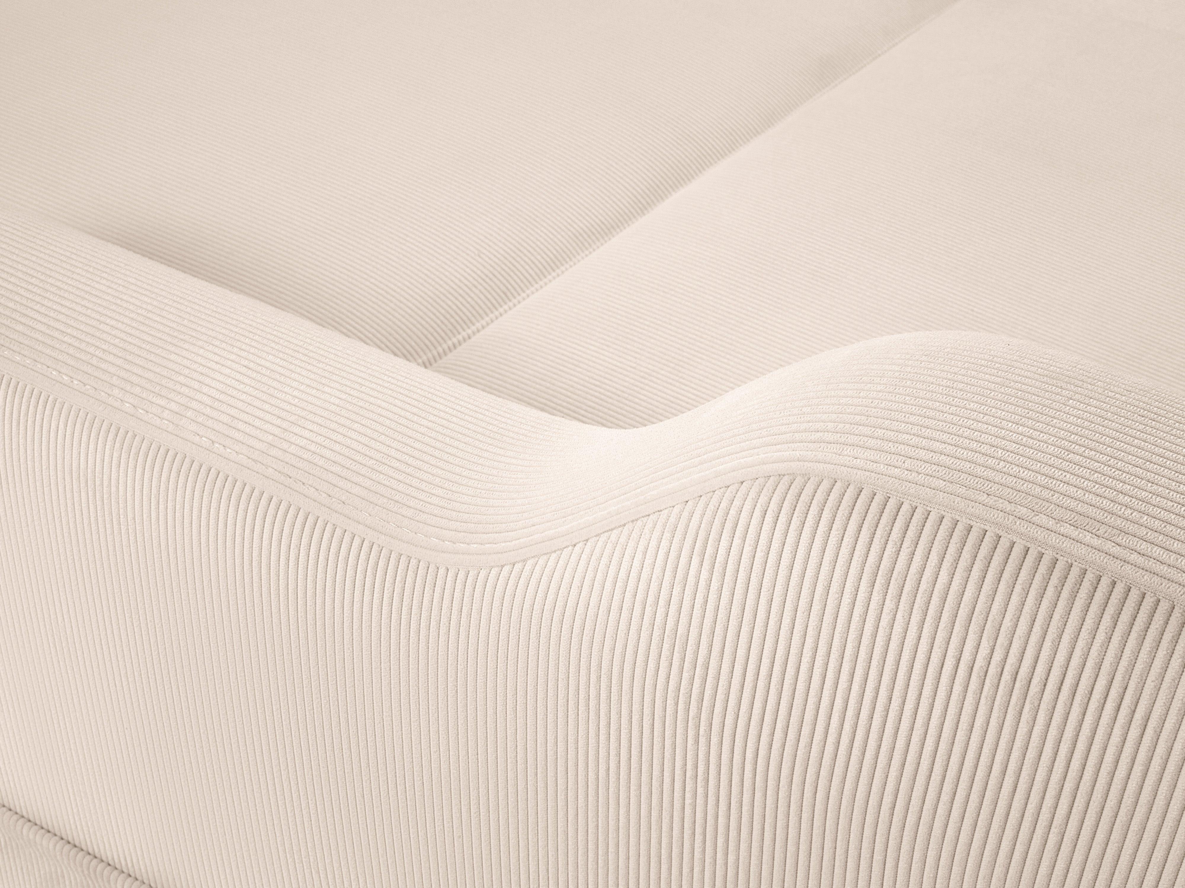 Narożnik lewostronny sztruksowy z funkcją spania ROSE beżowy Mazzini Sofas Eye on Design