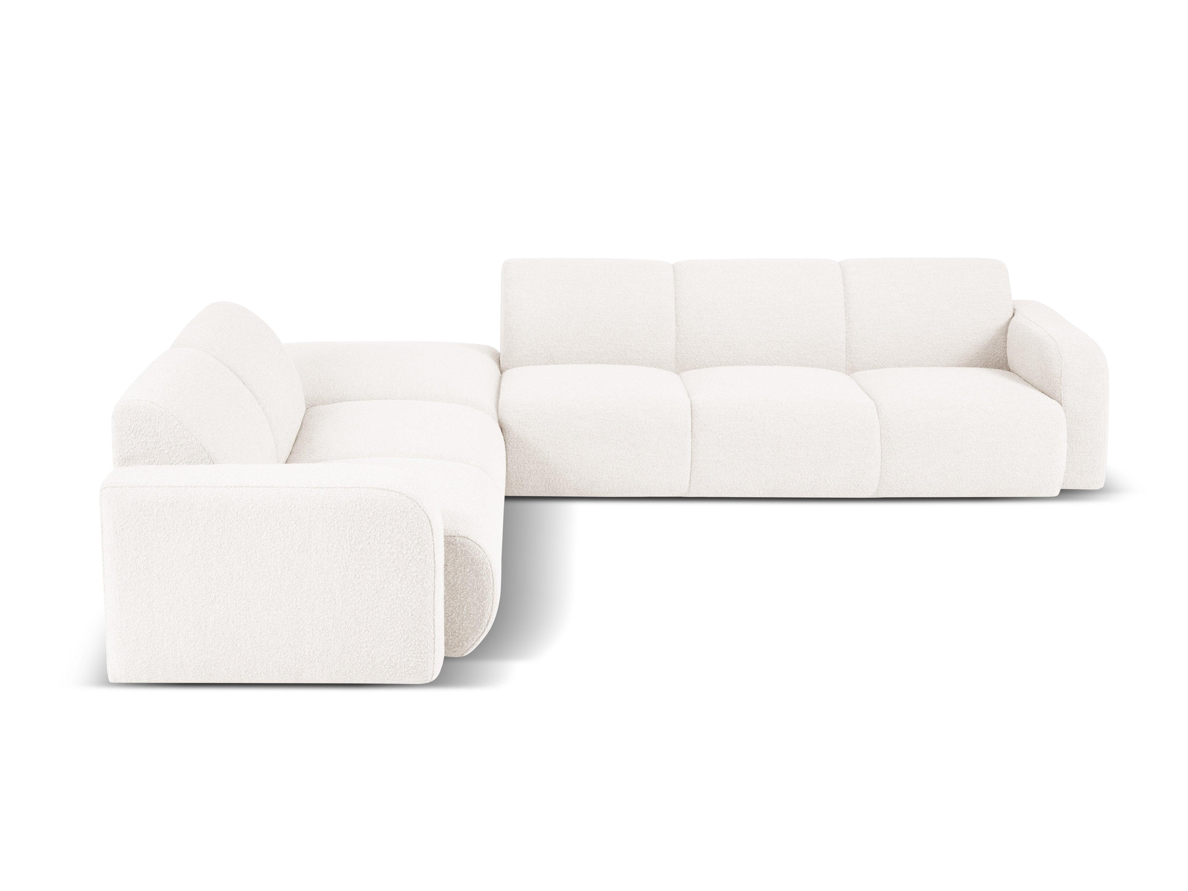 Narożnik lewostronny w tkaninie boucle 6-osobowy LOLA biały Windsor & Co Eye on Design