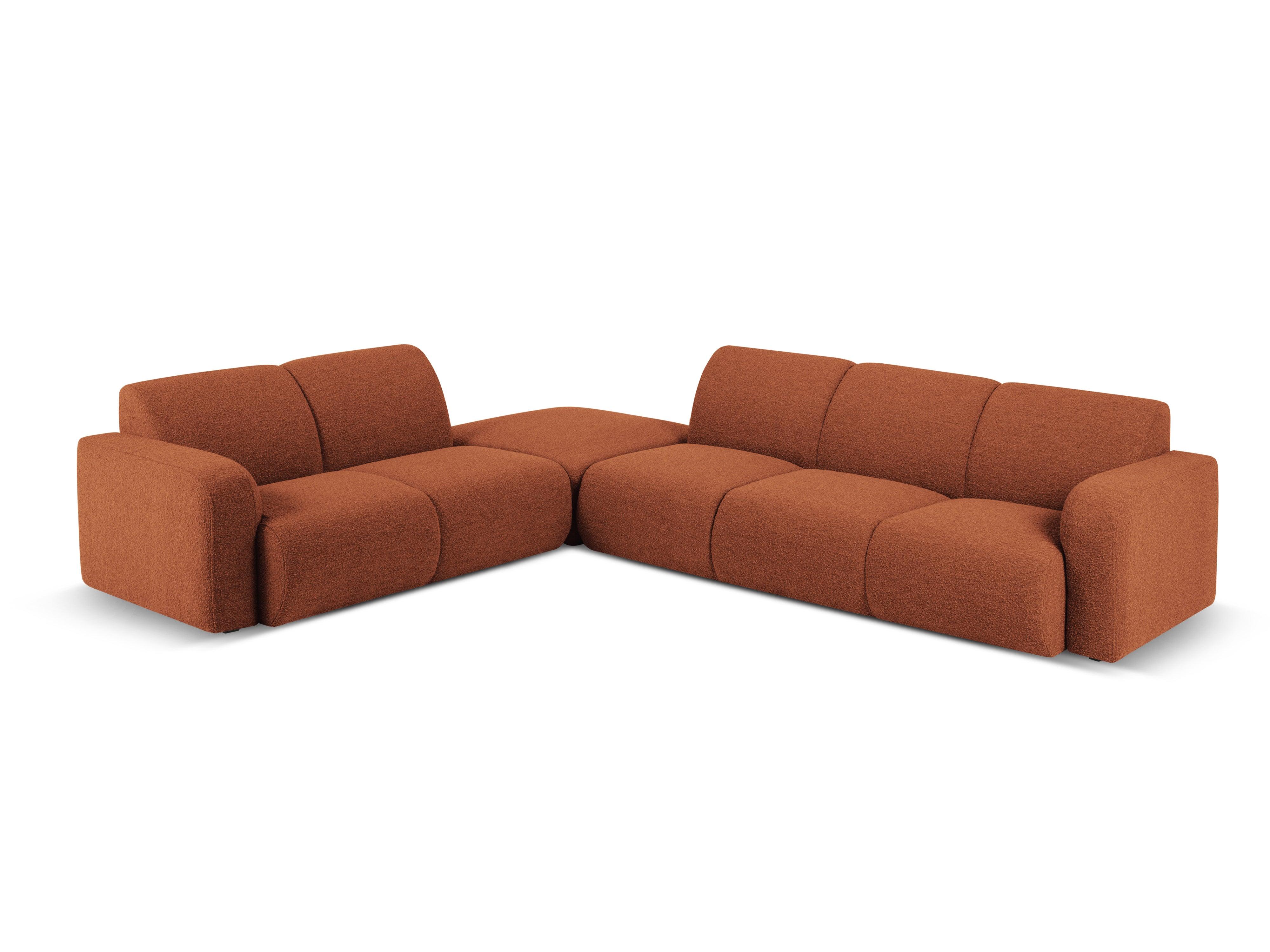 Narożnik lewostronny w tkaninie boucle 6-osobowy LOLA brązowy Windsor & Co Eye on Design