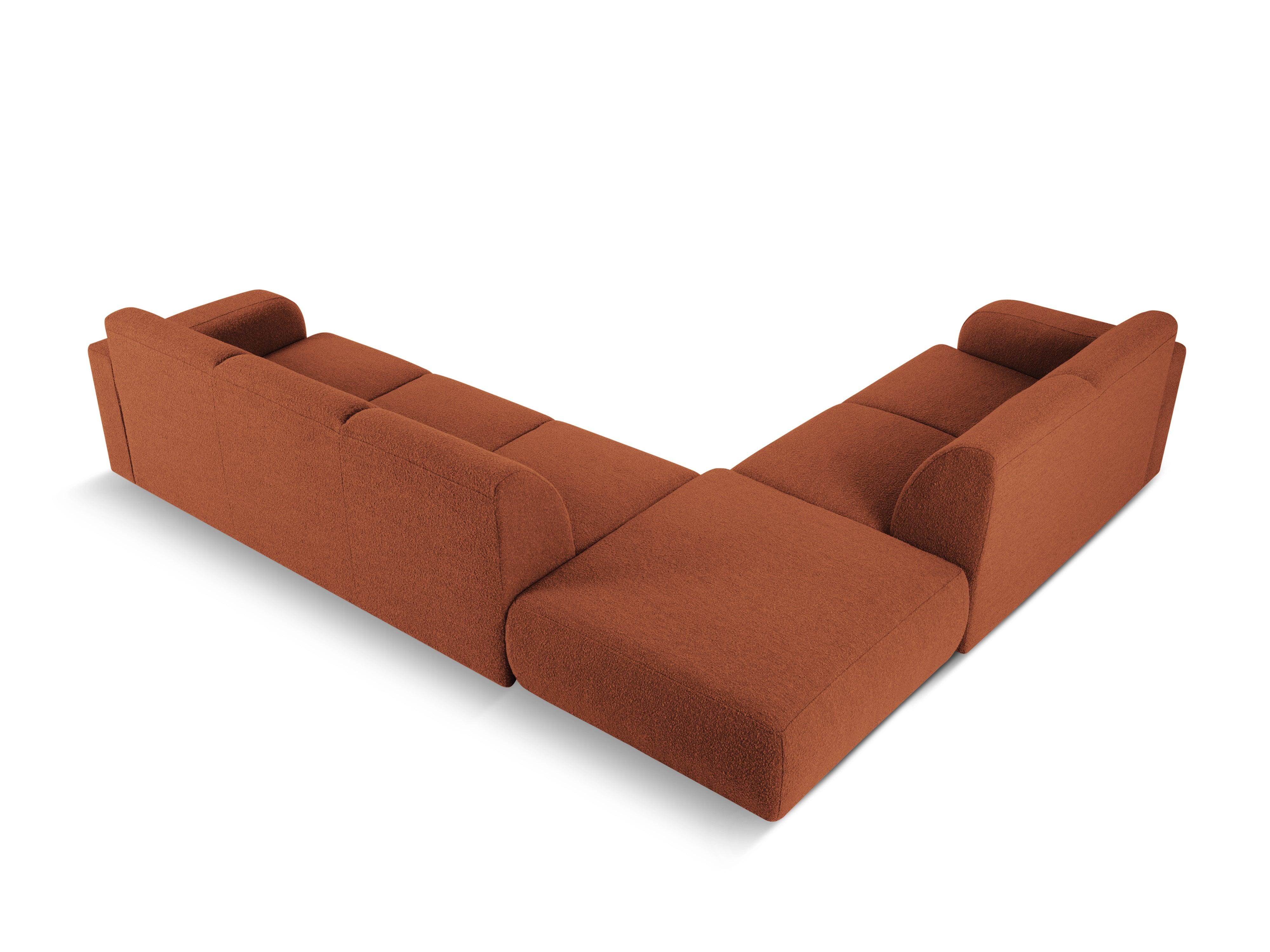 Narożnik lewostronny w tkaninie boucle 6-osobowy LOLA brązowy Windsor & Co Eye on Design