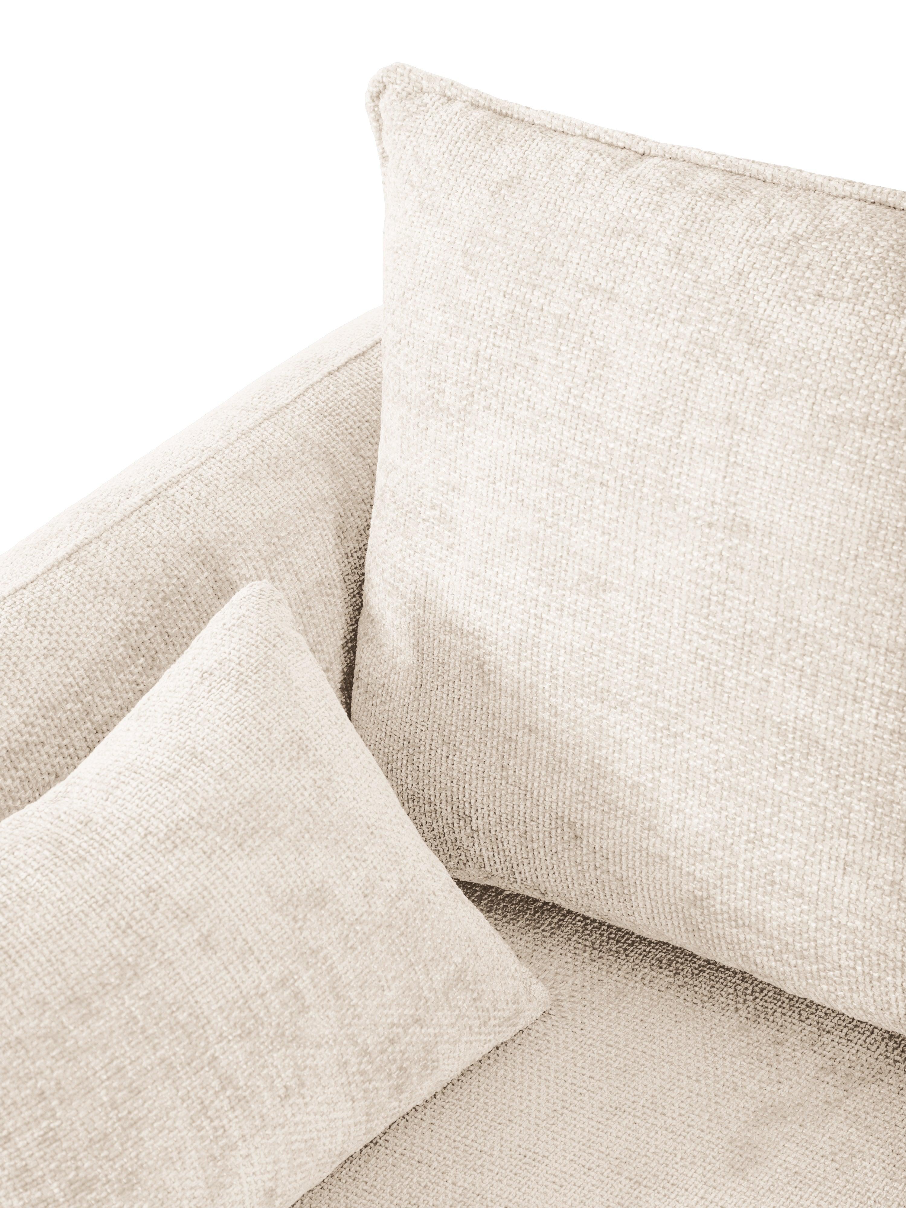 Narożnik lewostronny z funkcją spania MATERA jasnobeżowy szenil Cosmopolitan Design Eye on Design