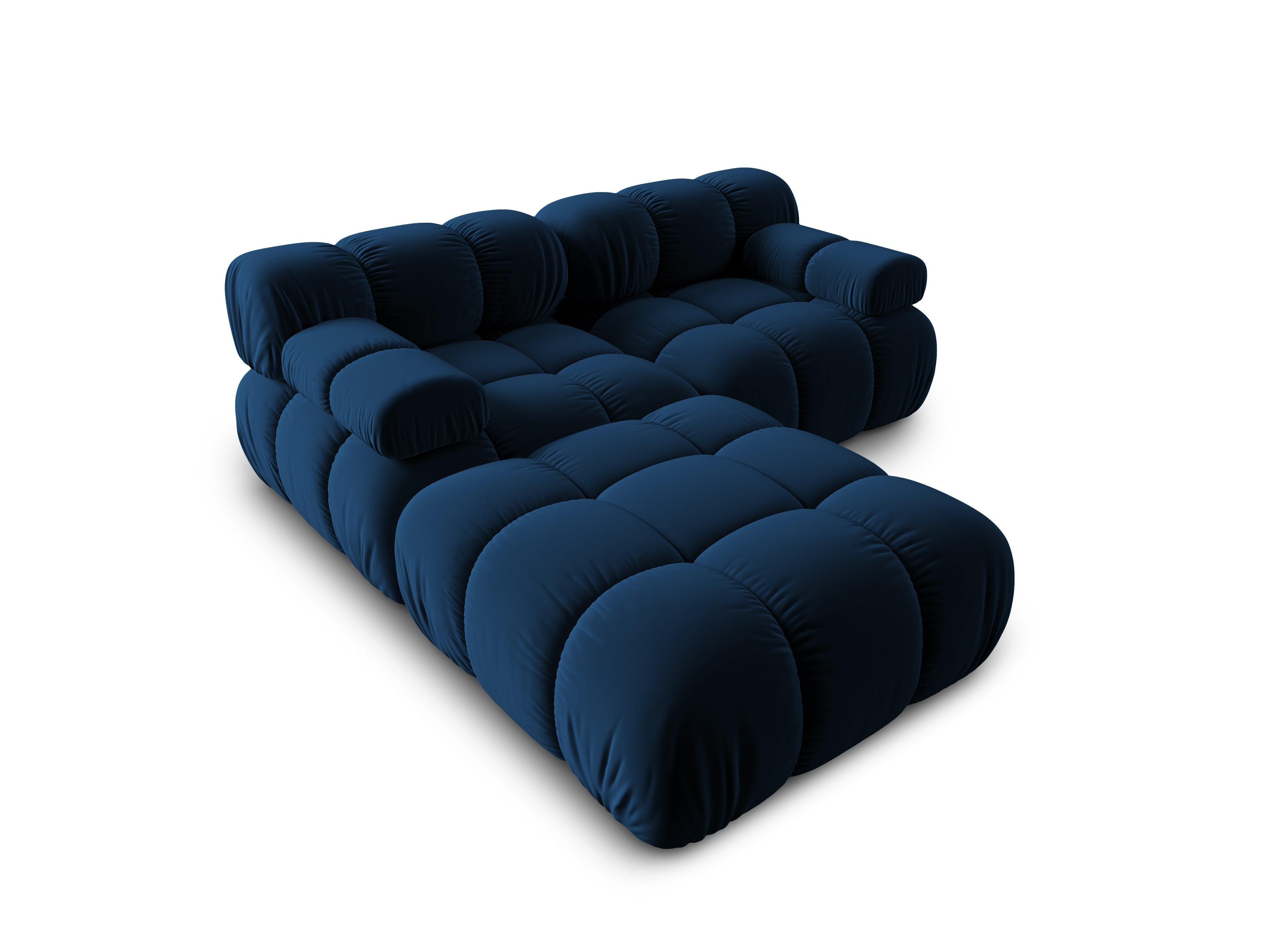 Narożnik modułowy aksamitny 3-osobowy TROPEA granat królewski Milo Casa Eye on Design
