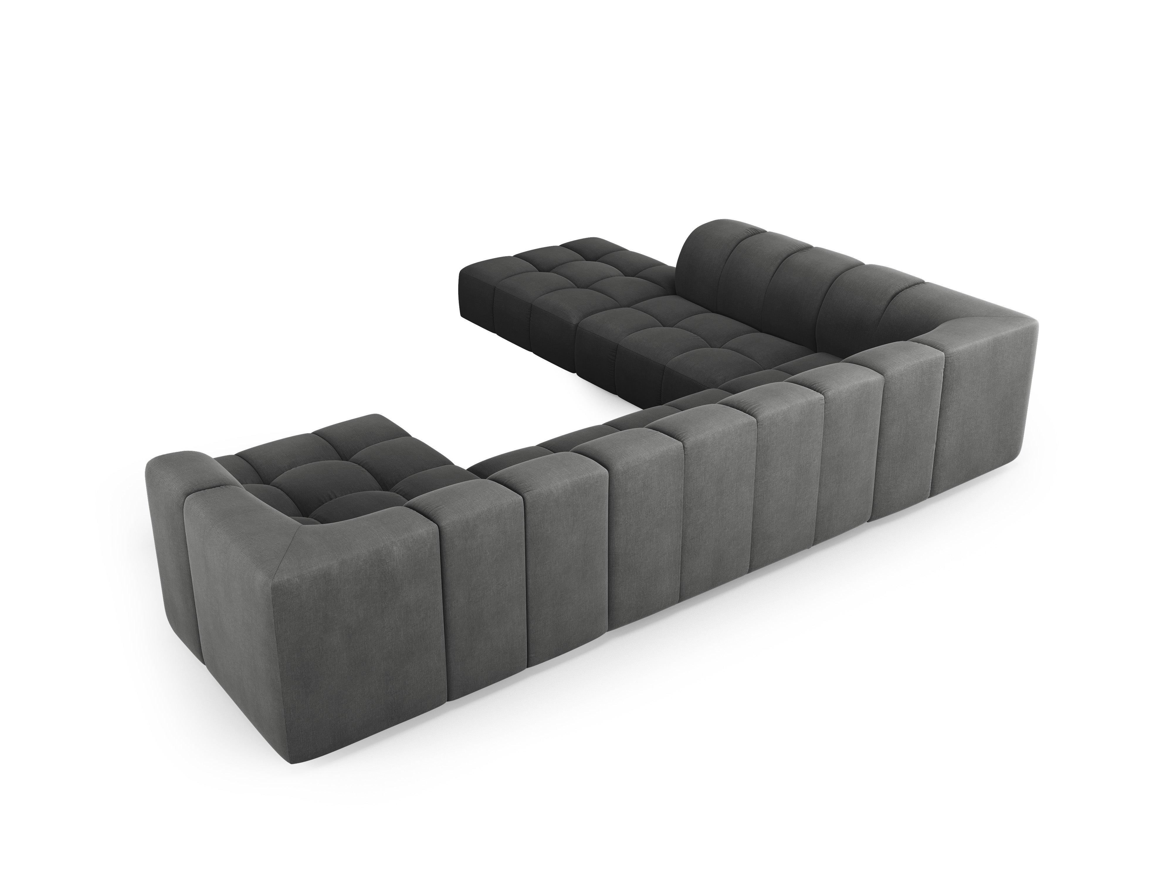 Narożnik panoramiczny lewostronny FRANCESCA ciemnoszary szenil Milo Casa Eye on Design