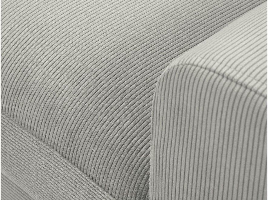 Narożnik prawostronny sztruksowy z funkcją spania KYOTO jasnoszary Cosmopolitan Design Eye on Design
