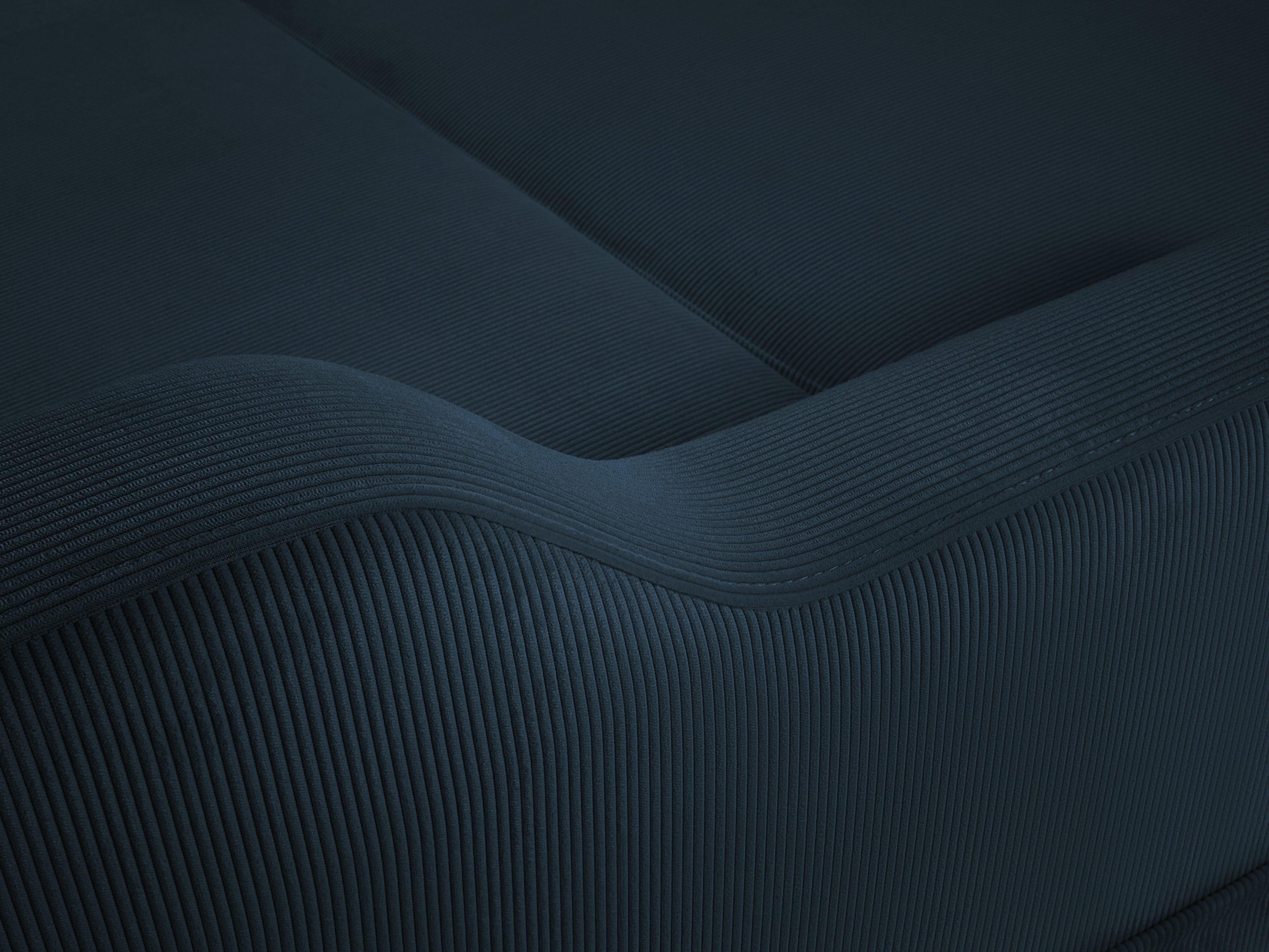 Narożnik prawostronny sztruksowy z funkcją spania ROSE ciemnoniebieski Mazzini Sofas Eye on Design
