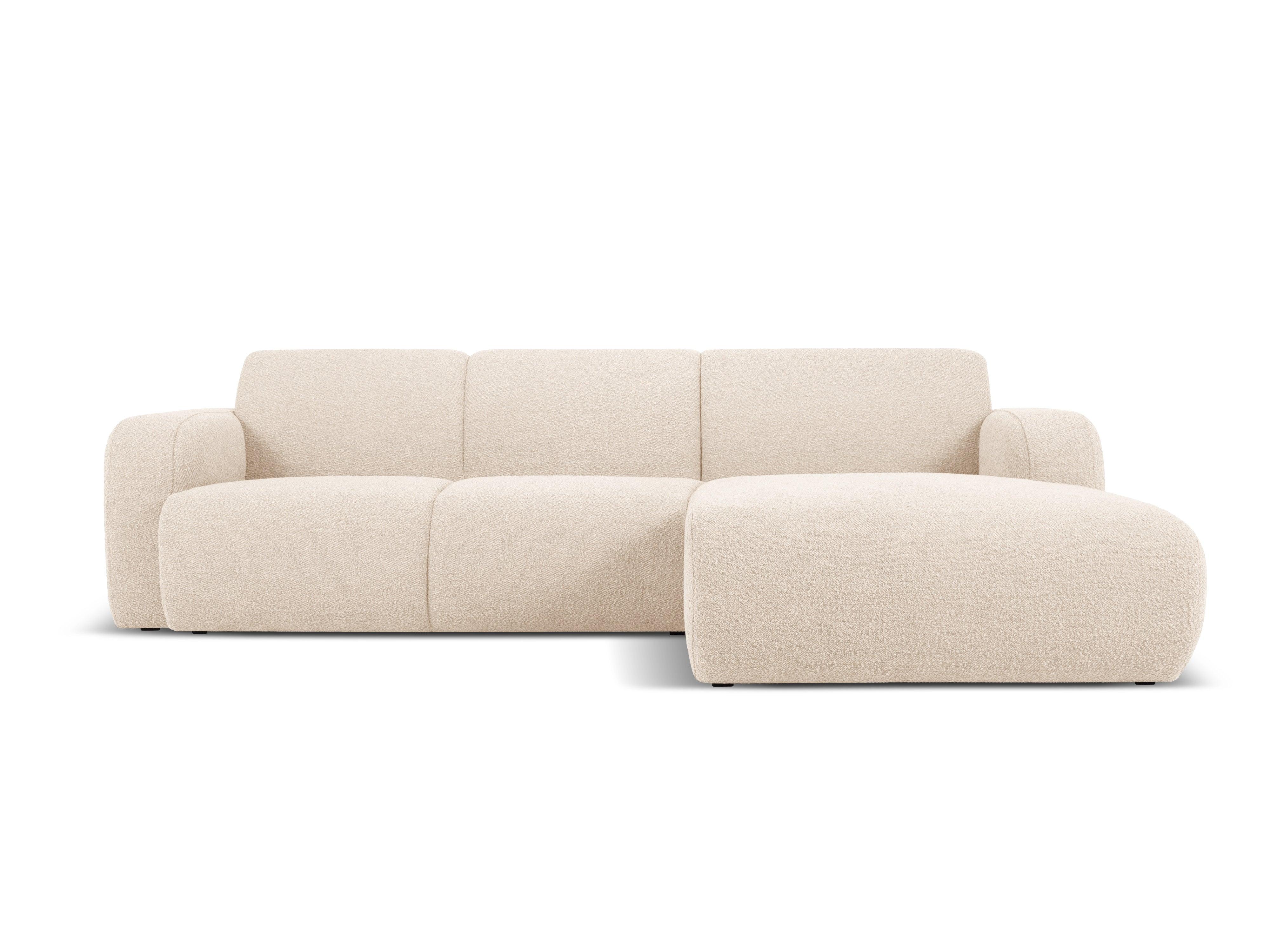 Narożnik prawostronny w tkaninie boucle 4-osobowy LOLA beżowy Windsor & Co Eye on Design