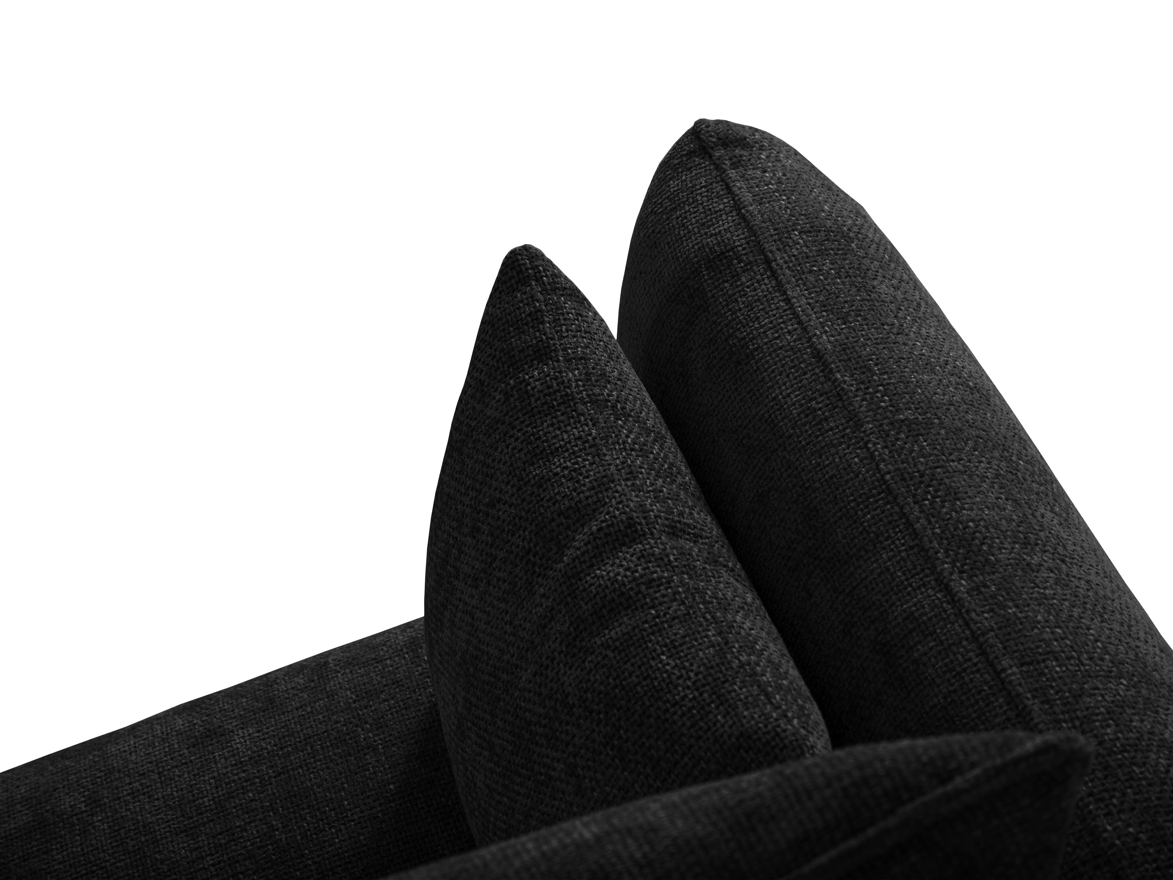 Narożnik prawostronny z funkcją spania MATERA czarny szenil Cosmopolitan Design Eye on Design