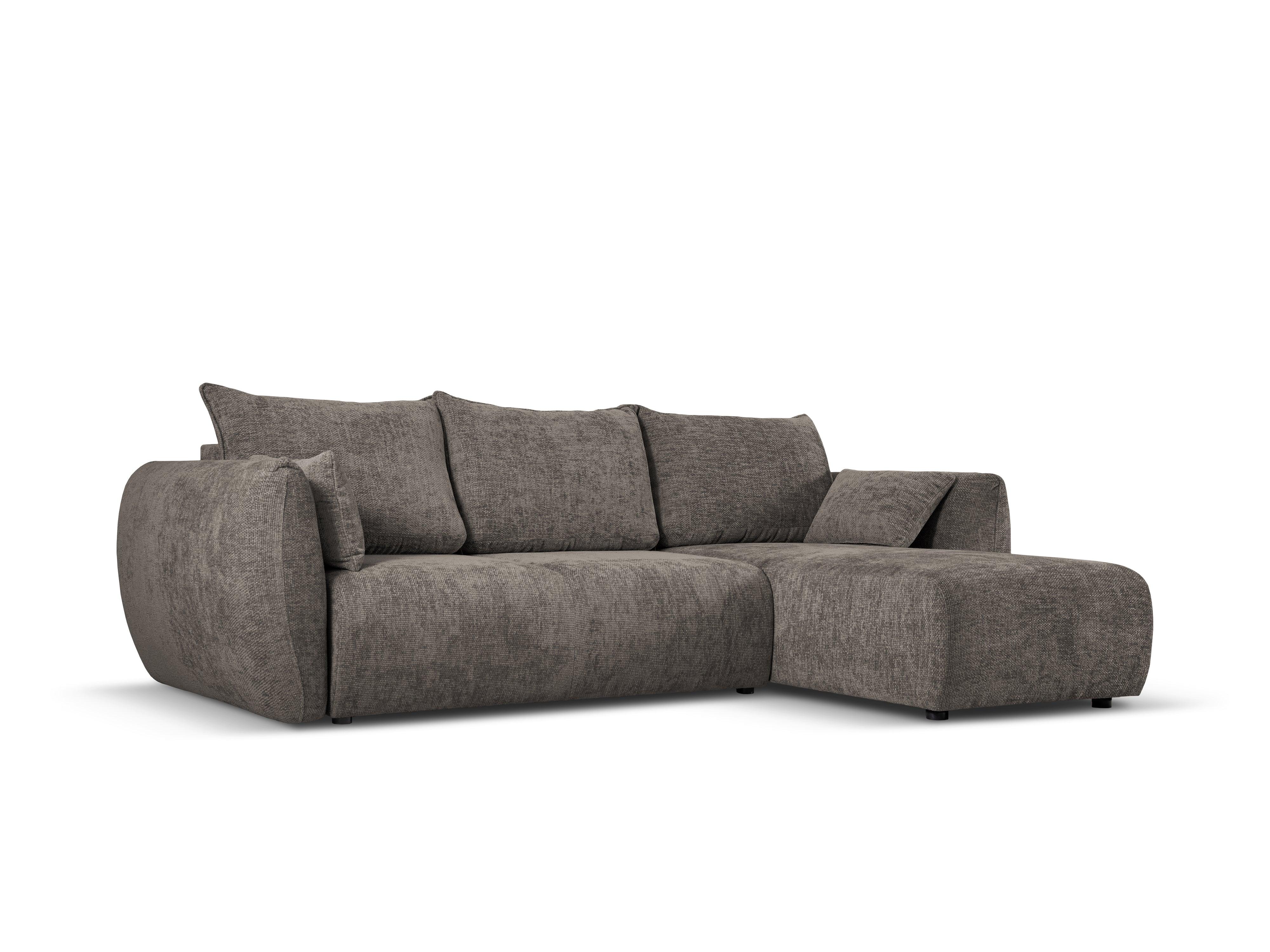 Narożnik prawostronny z funkcją spania MATERA szary szenil Cosmopolitan Design Eye on Design