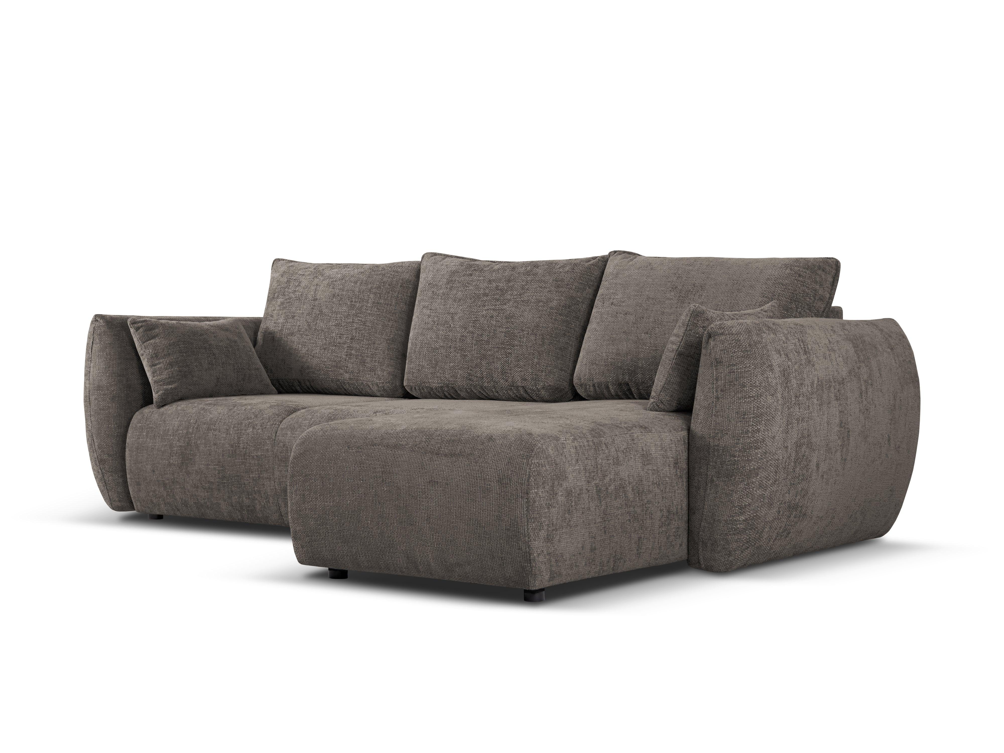 Narożnik prawostronny z funkcją spania MATERA szary szenil Cosmopolitan Design Eye on Design
