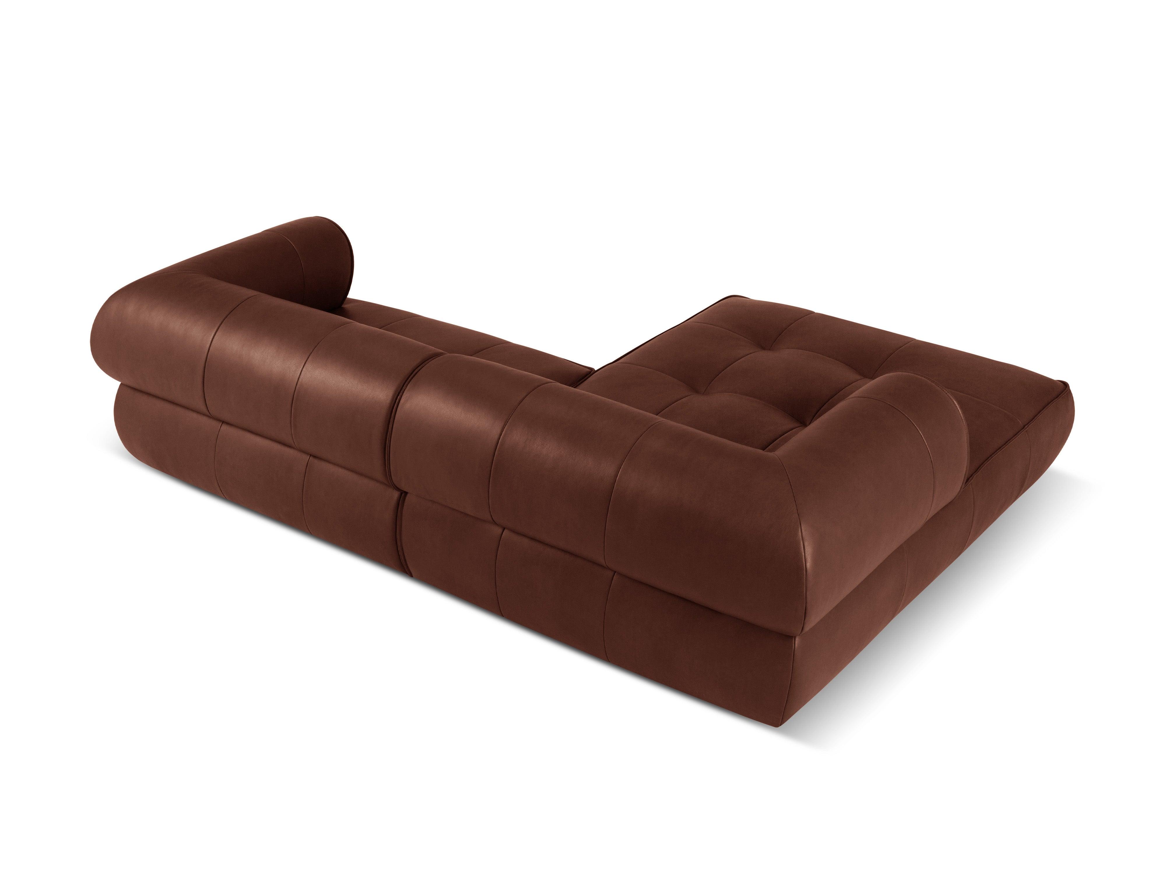 Narożnik skórzany lewostronny LILY brązowy Maison Heritage Eye on Design